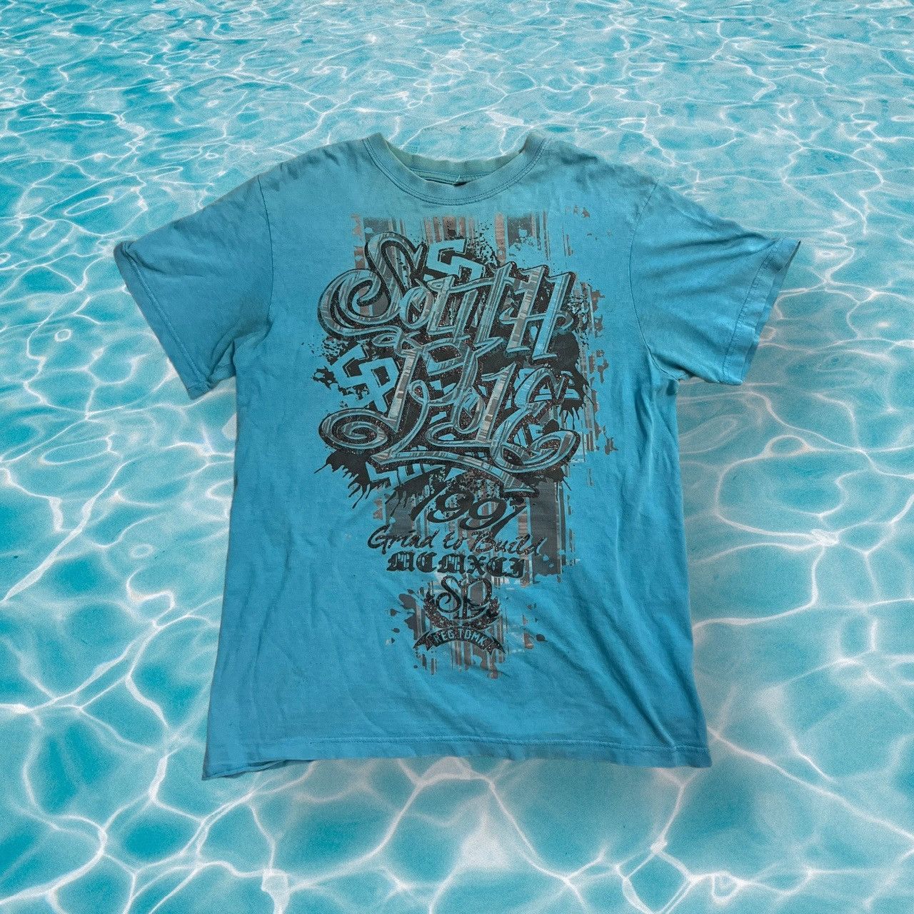 Southpole × Vintage INSANE Y2K AOP Blue Southpole Glitter Graphic Tee Size US L / EU 52-54 / 3 - 2 Thumbnail