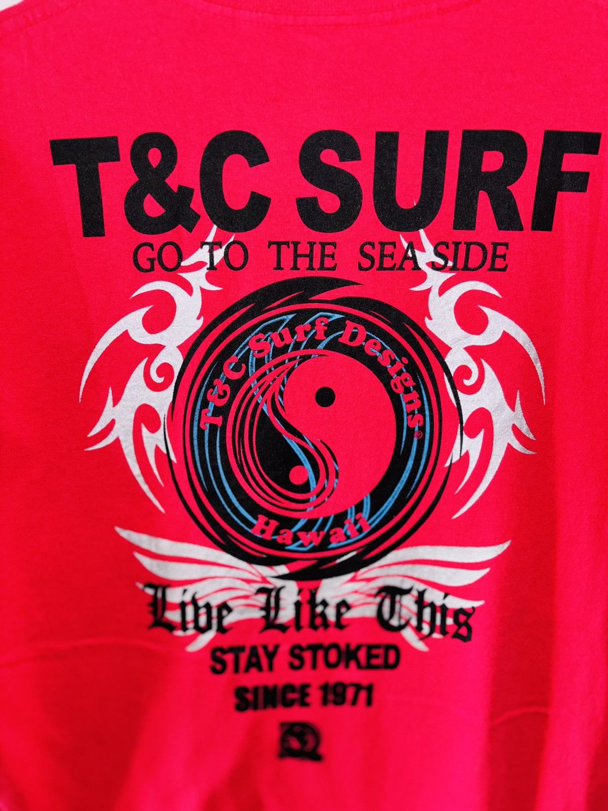 Other T&C SURF DESIGNS – “Live Like This” Red Graphic Tee Size US M / EU 48-50 / 2 - 2 Thumbnail