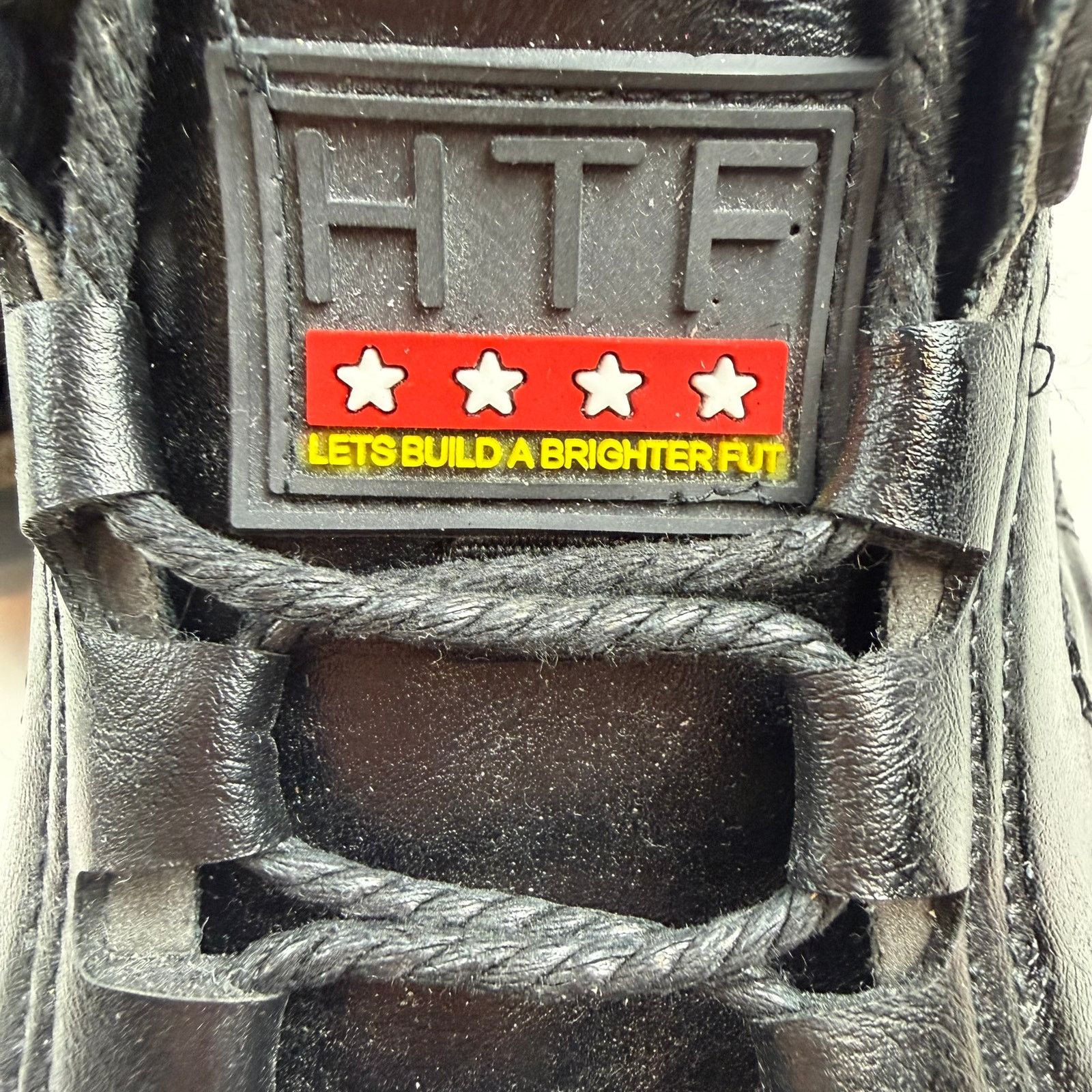 Other HTF Black Leather Lace-Up Casual Sneakers Shoes Size US 10.5 / EU 43-44 - 6 Thumbnail