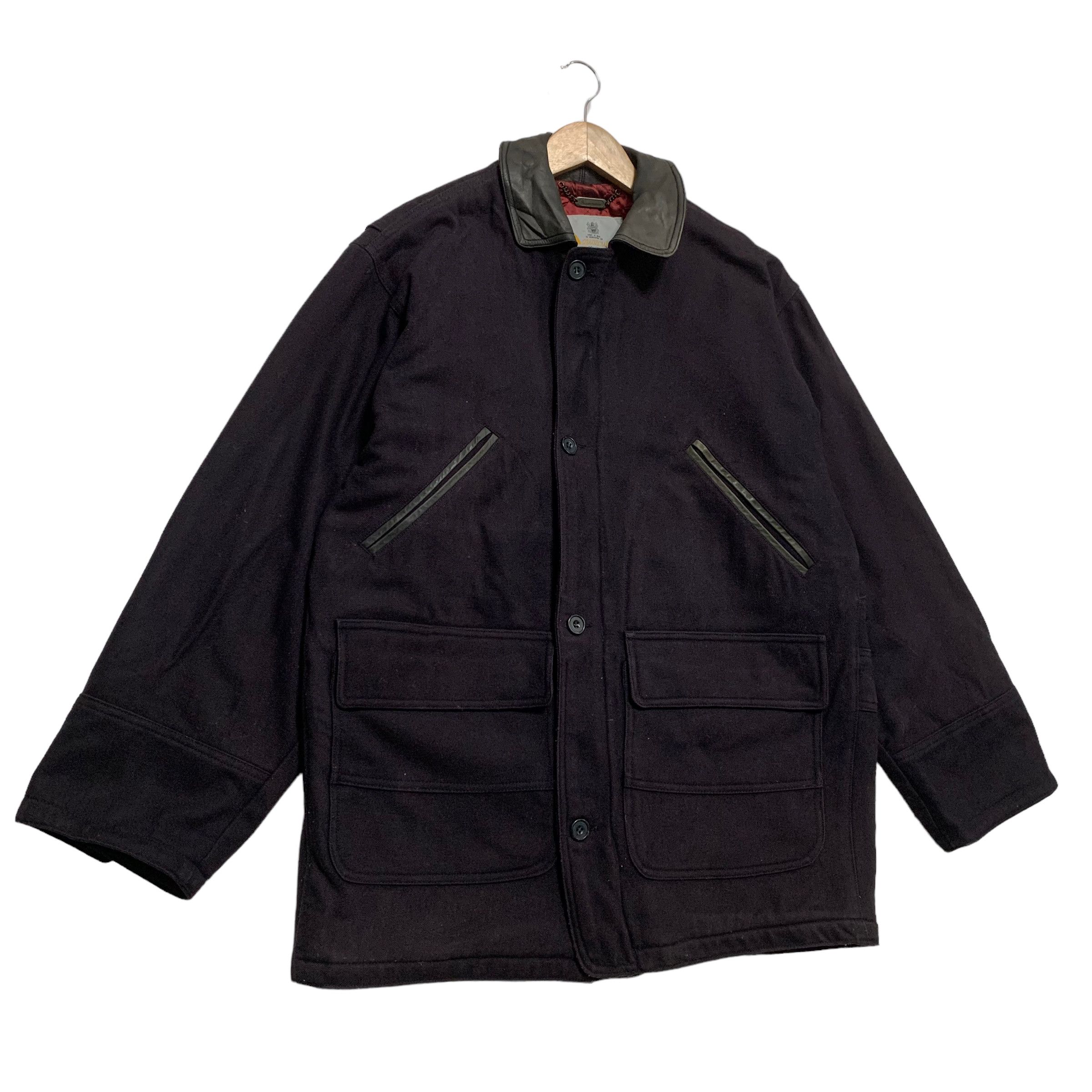 Aquascutum Vintage Aquascutum Wool Leather Coat Size US XS / EU 42 / 0 - 3 Thumbnail
