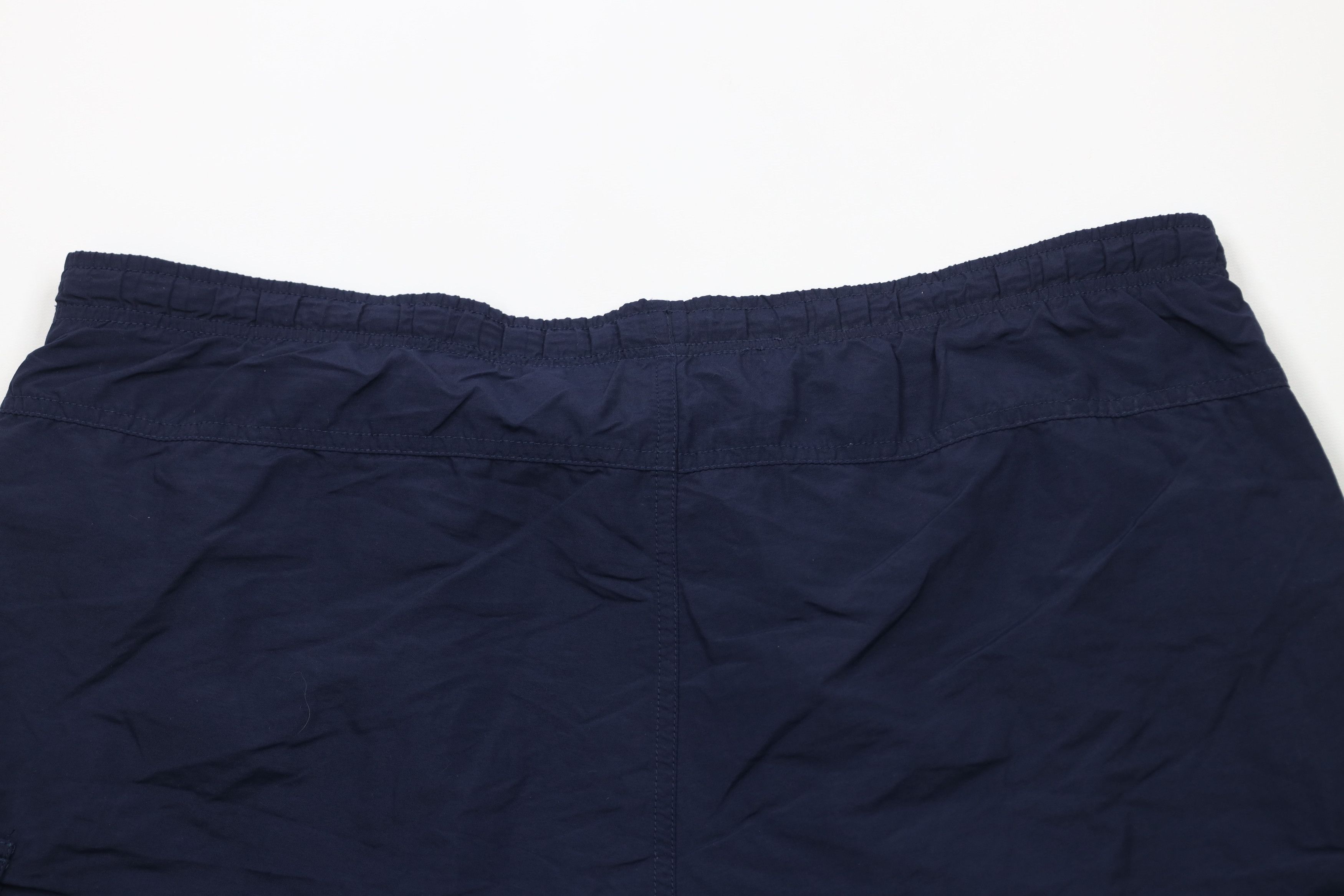 Nike × Vintage Vintage 90s Y2K Nike Mini Swoosh Lined Cargo Shorts Blue Size US 36 / EU 52 - 10 Thumbnail