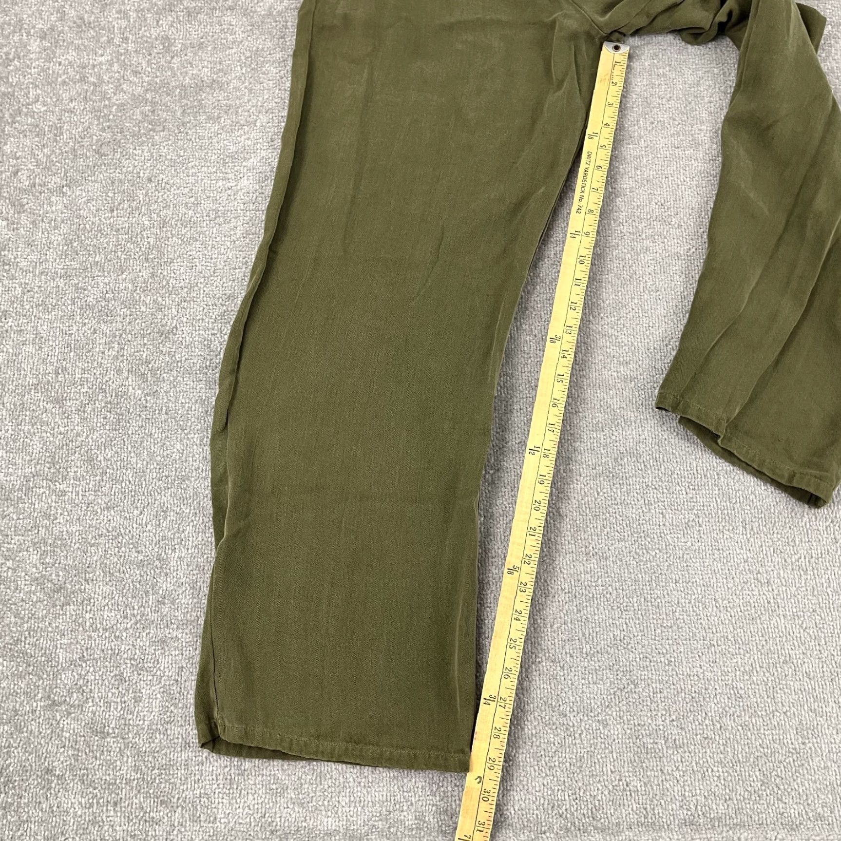 Vintage VINTAGE Bryn Walker Pants Womens Medium 29" Green Wide Leg High Rise Pull On Pockets Casual Summer Size 32" / US 10 / IT 46 - 6 Thumbnail
