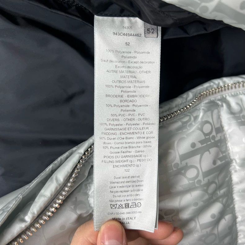 Dior Dior Oblique Silver Logo Puffer Jacket-2506 Size US XXL / EU 58 / 5 - 4 Thumbnail