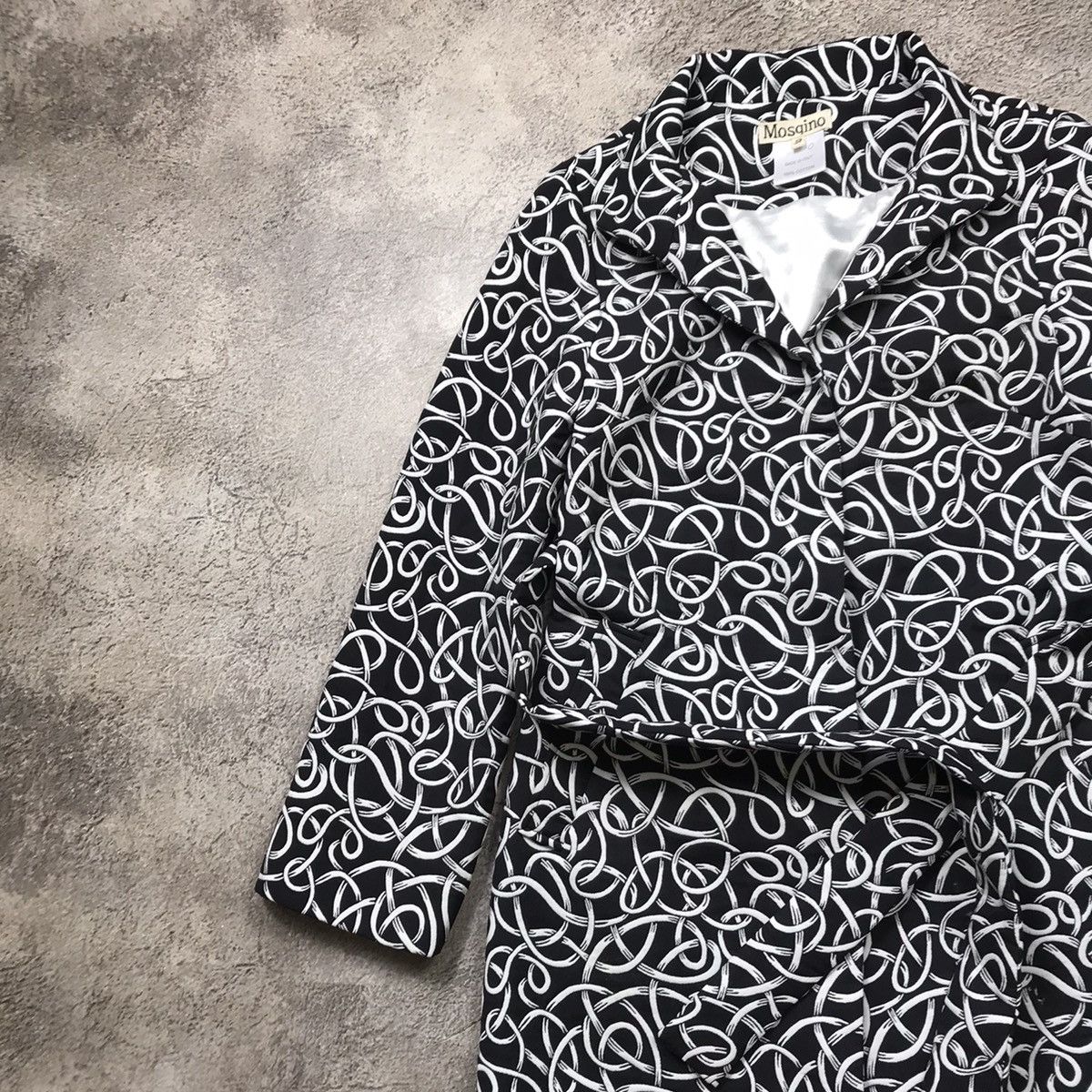 Vintage Vintage Y2K All Over Print Trench Coat Avant Garde Streetwea Size M / US 6-8 / IT 42-44 - 2 Thumbnail