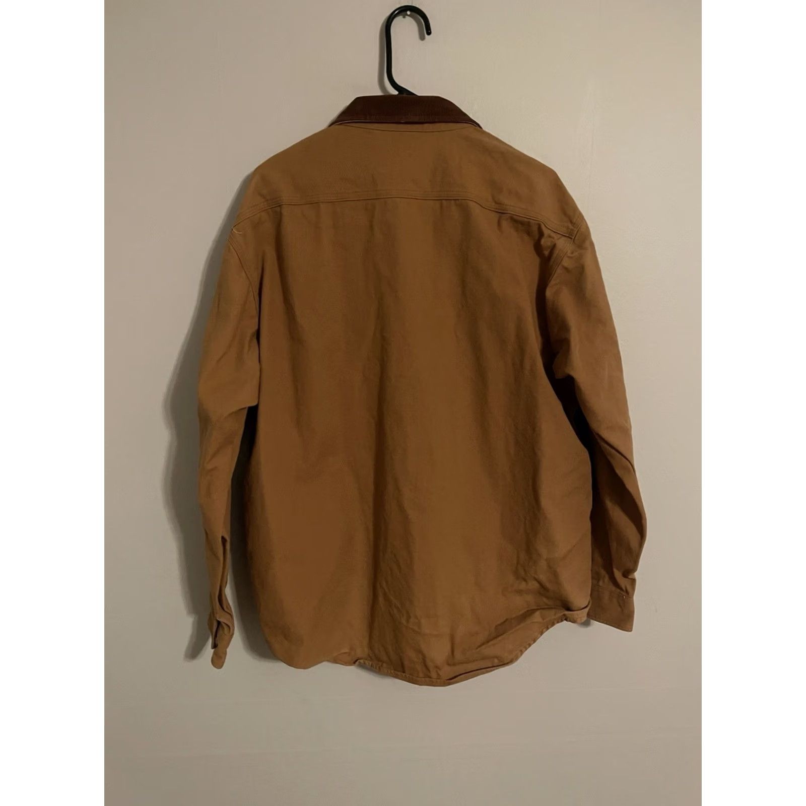 Carhartt VINTAGE Carhartt Brown Duck Canvas Workwear Corduroy Collar L/S Shirt - Men's XLarge Size US XL / EU 56 / 4 - 5 Thumbnail