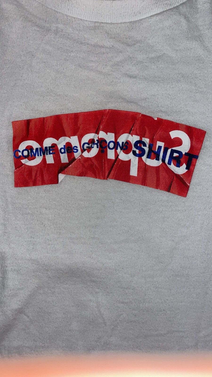 Comme des Garcons SHIRT × Supreme Supreme CDG Comme Des Garcons Box Logo T Shirt White Size US M / EU 48-50 / 2 - 2 Thumbnail