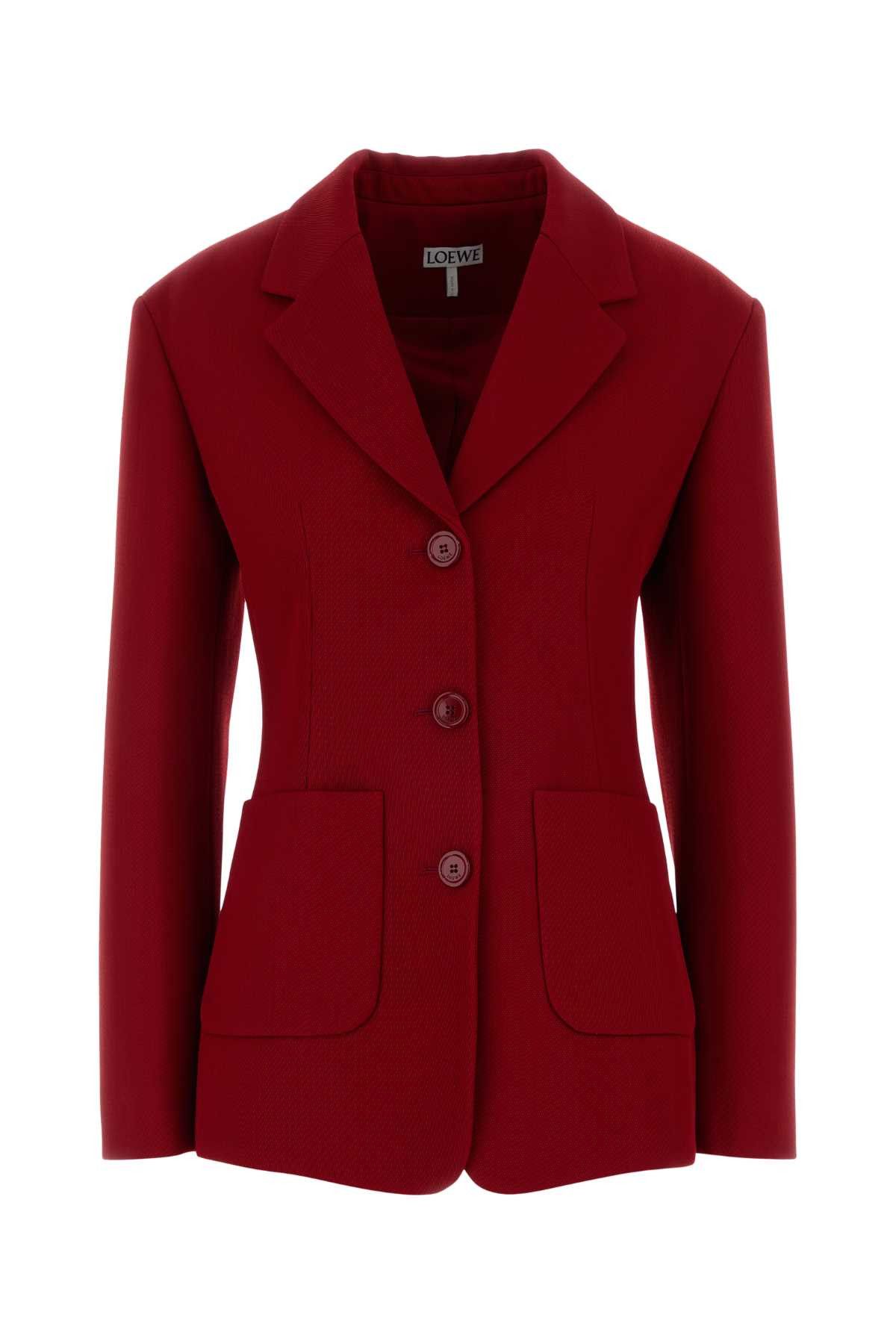 Loewe Red Wool Blend Blazer Size M / US 6-8 / IT 42-44 - 1 Thumbnail