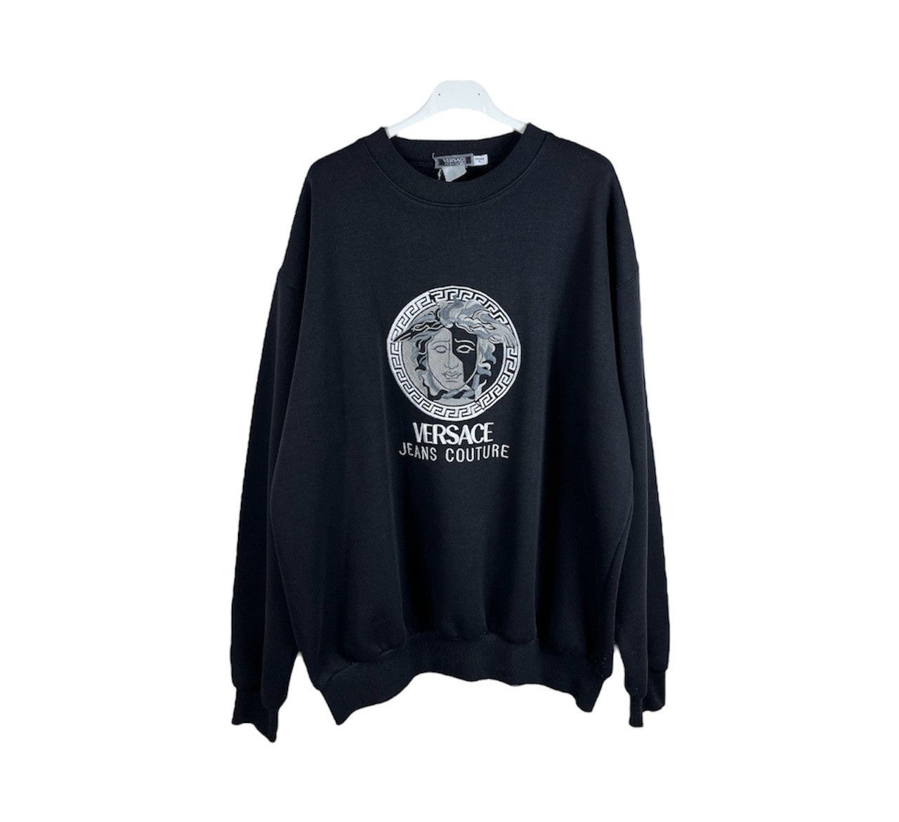 Versace × Vintage Vintage Versace Classic V2 medusa face sweatshirt big logo Size US XL / EU 56 / 4 - 1 Thumbnail