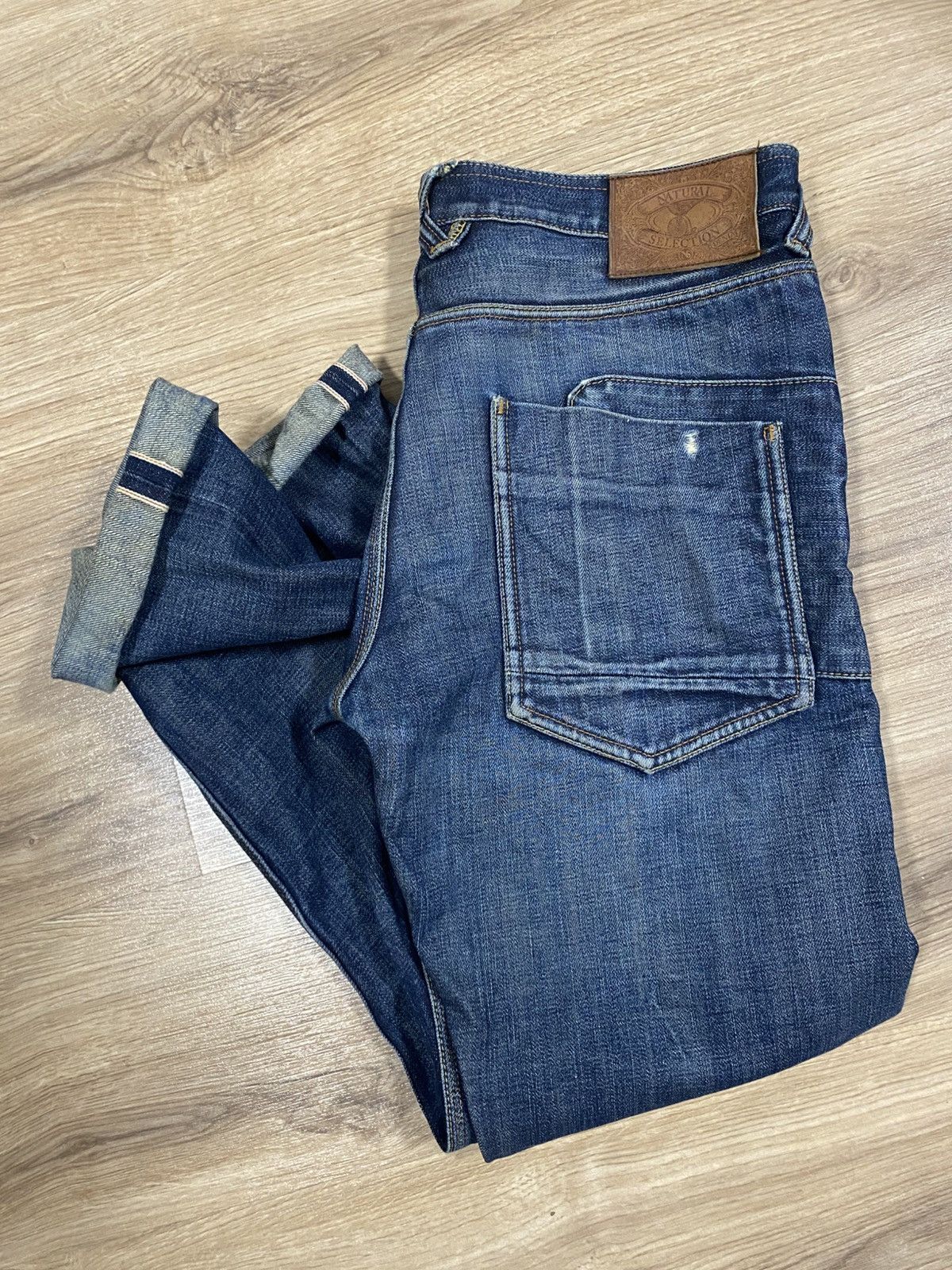Natural Selection Natural Selection Selvage Denim Faded Jeans W34 L32 Size US 34 / EU 50 - 1 Thumbnail