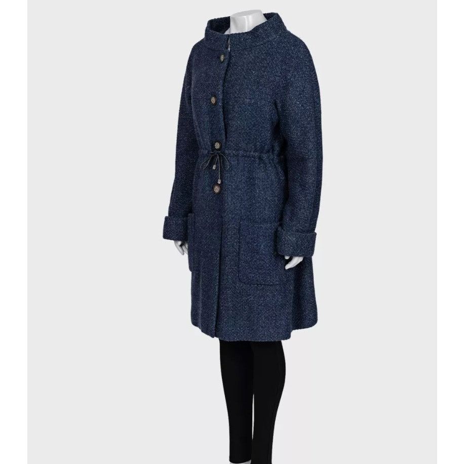 Chanel Chanel Blue Wool Fall 2012 Collection Coat SzFR40 Size M / US 6-8 / IT 42-44 - 2 Thumbnail