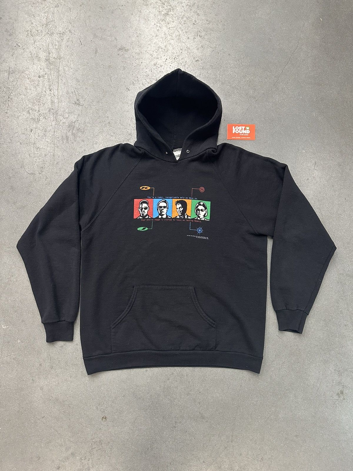 Vintage 1997 Vintage Men In Black Character Line Movie Promo Hoodie Size US XL / EU 56 / 4 - 1 Thumbnail