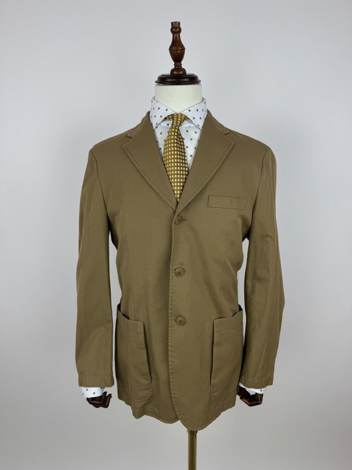 Other VASTO unlined Blazer cotton beige camel sports jacket sz 50 Size 42R - 1 Thumbnail