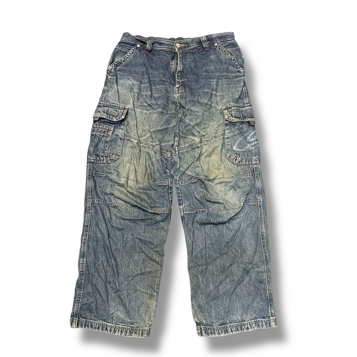 JNCO Vintage Piko baggy with rivet jeans Size US 35 - 2 Thumbnail