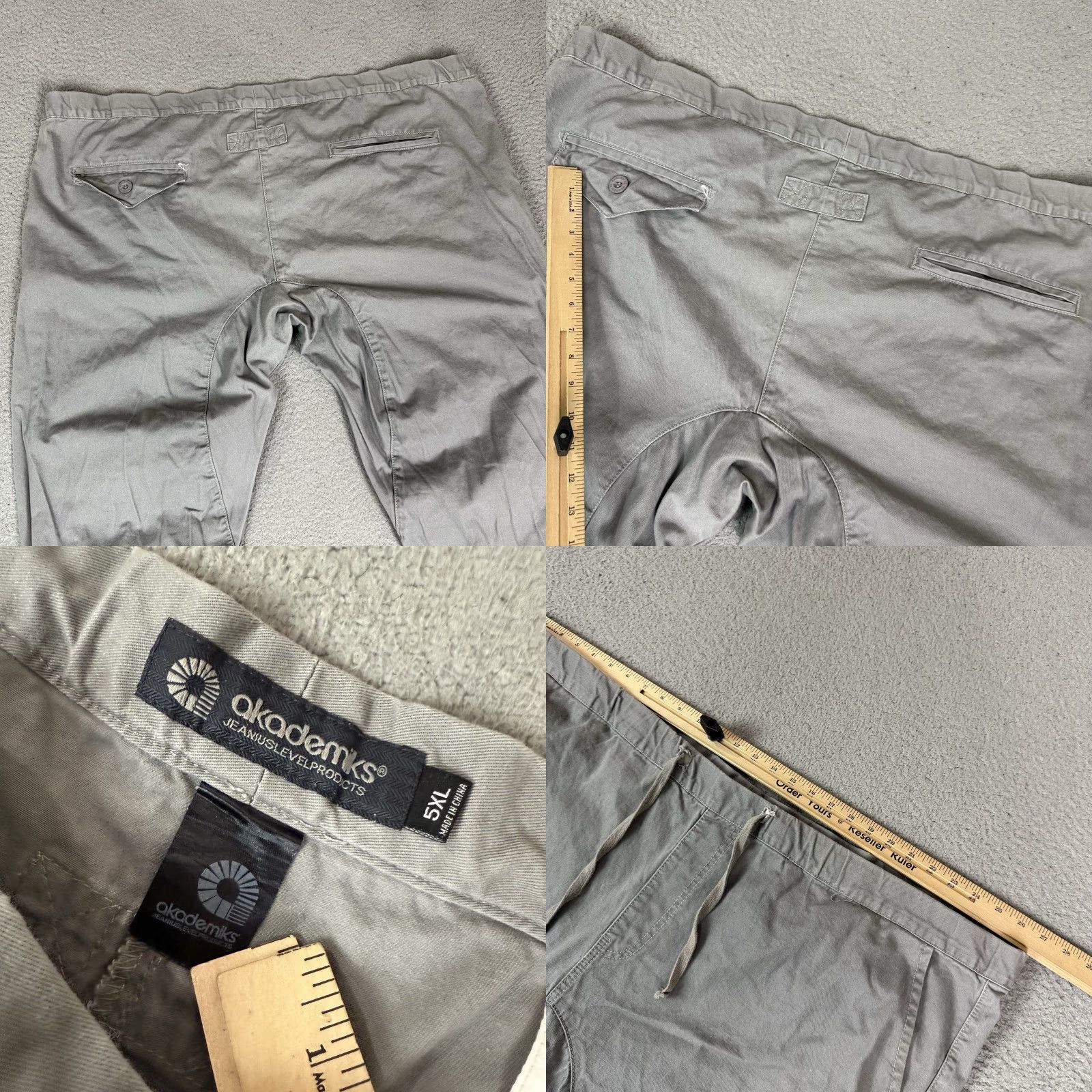 Akademiks Akademiks Pants Men 5XL Gray Joggers Pull On Pockets Drawstring Cotton Chino Shirt Size US 39 - 8 Thumbnail