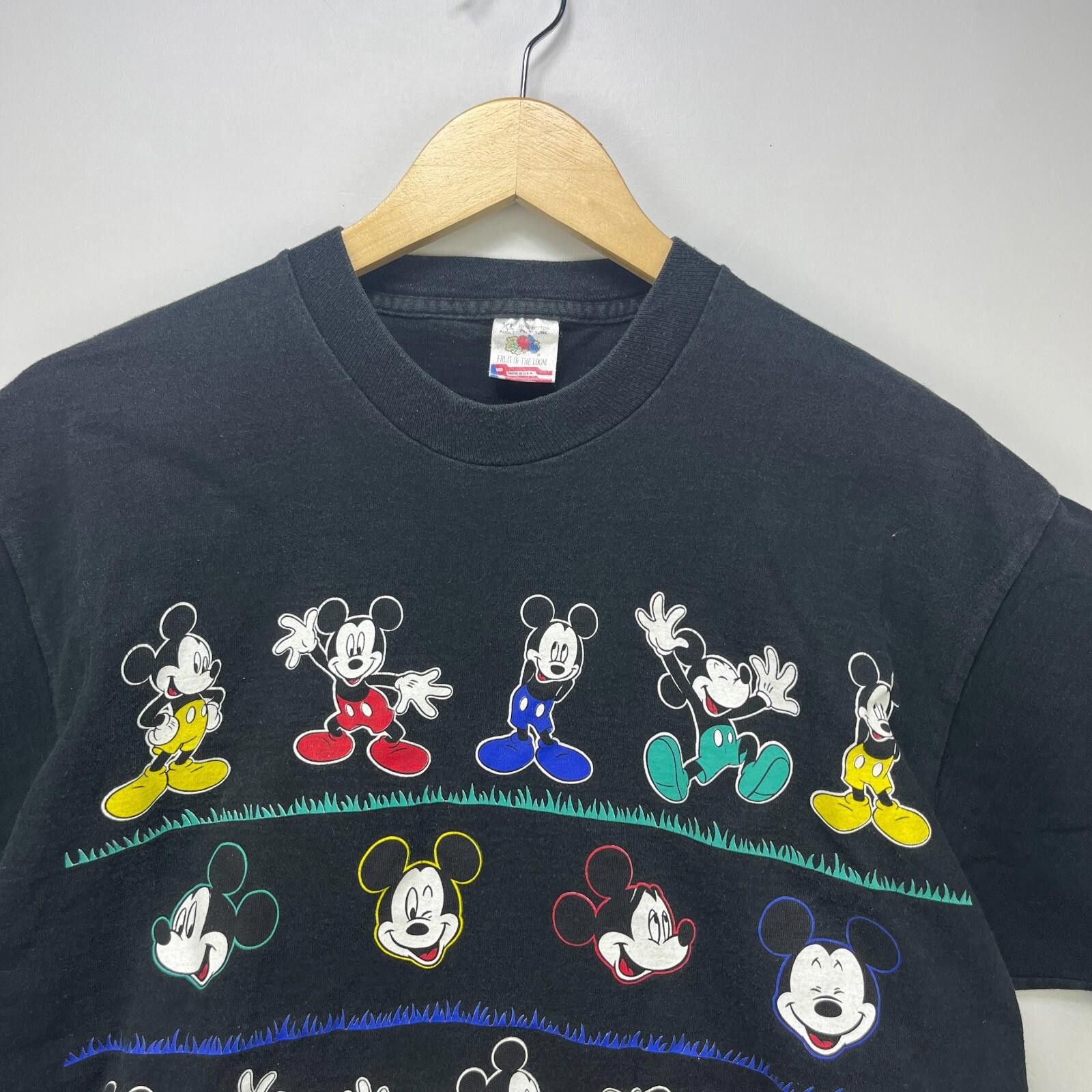 Disney Vintage 90s Mickey Mouse Disney Trippy T Shirt XL Faded Size US XL / EU 56 / 4 - 2 Thumbnail