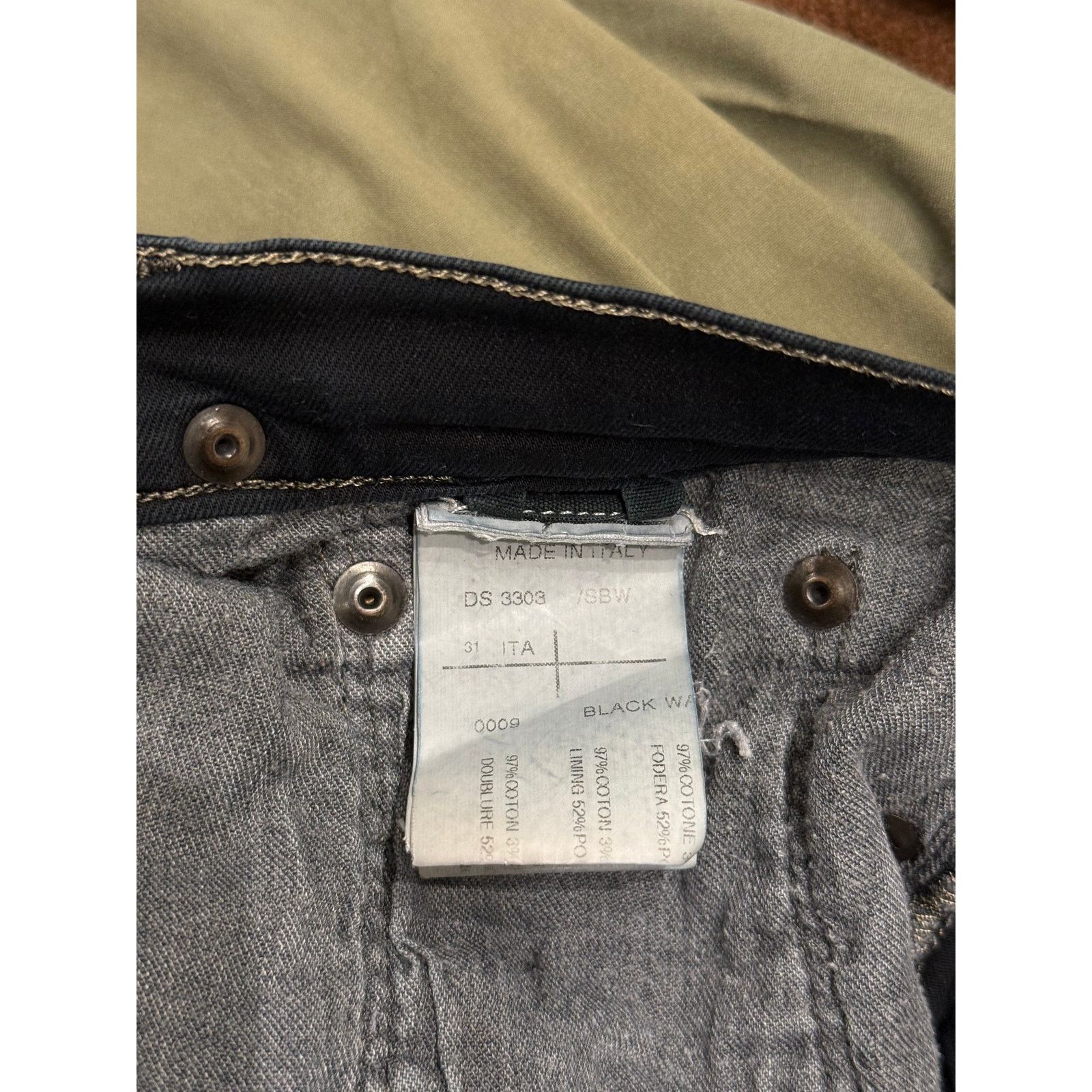 Rick Owens 2000s Rick Owens coated distressed faded slim jeans Size 31" - 9 Thumbnail