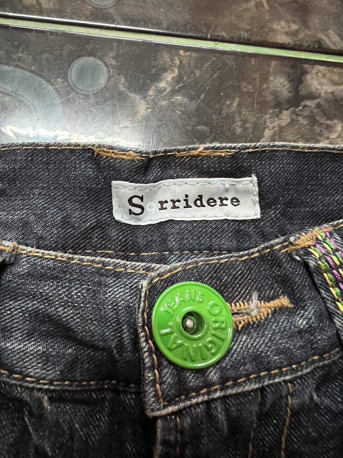 Japanese Brand × Vintage DOUBLE WAIST💥SORRIDERE EMBROIDERED DISTRESSED DENIM PANT Size US 30 / EU 46 - 7 Thumbnail