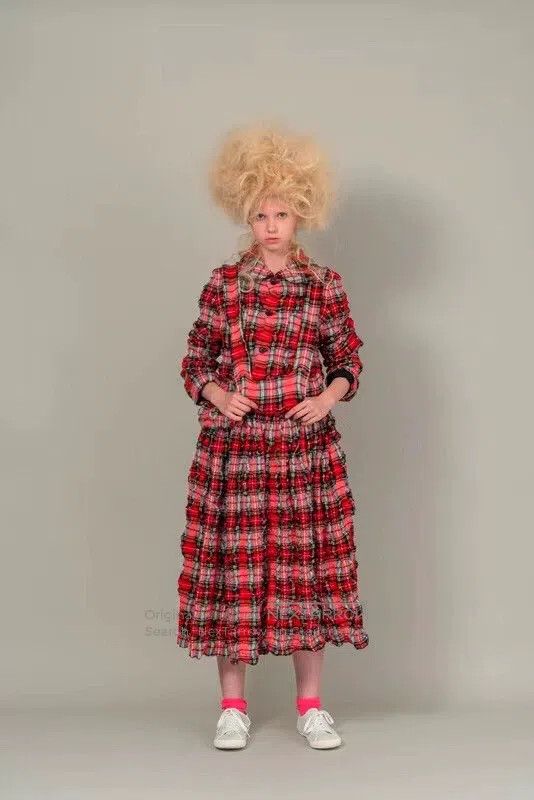Comme des Garcons Comme Des Garcons Red checkered blazer Size S / US 4 / IT 40 - 1 Thumbnail