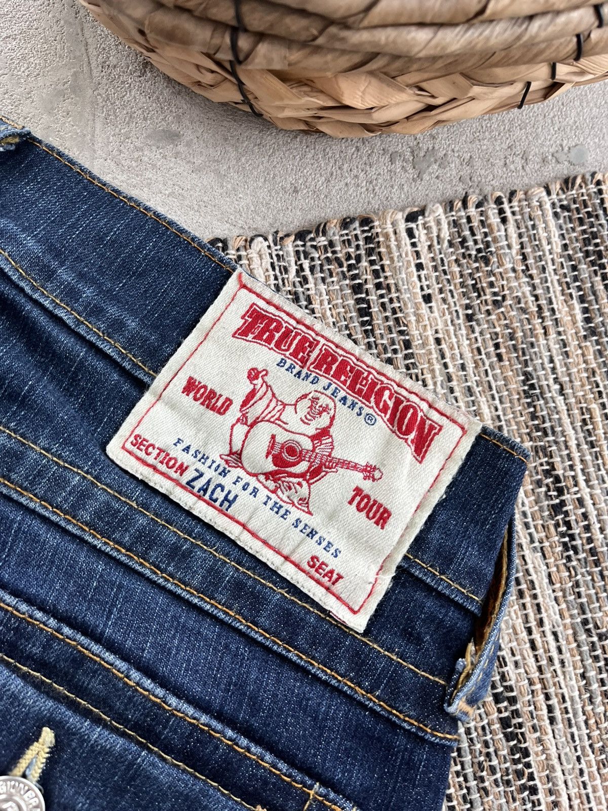 True Religion Vintage True Religion Zach Slim Blue Y2K Denim Jeans Rap sk8 Size US 30 / EU 46 - 19 Thumbnail