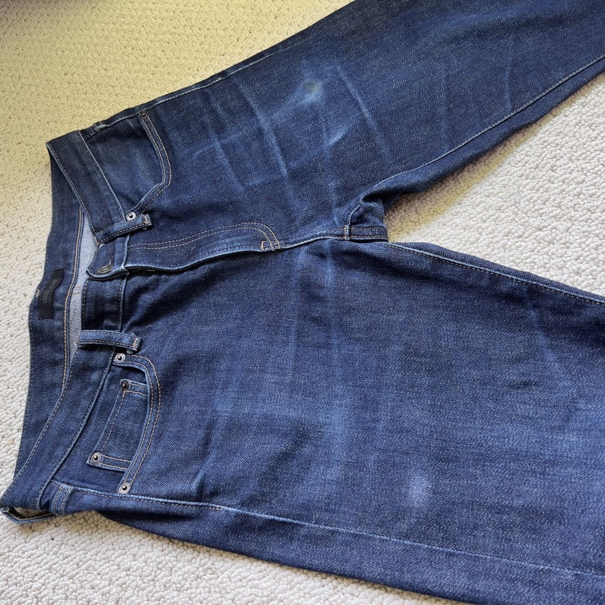 Kaihara Denim × Uniqlo uniqlo raw selvedge slim straight kaihara denim Size US 30 / EU 46 - 3 Thumbnail