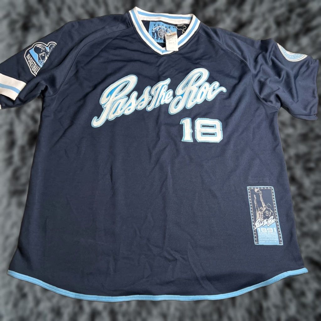 Vintage VINTAGE Pass The Roc Jersey Shirt 2XL Blue 90s Style Basketball NWT Mens Shirt Size US XXL / EU 58 / 5 - 1 Thumbnail