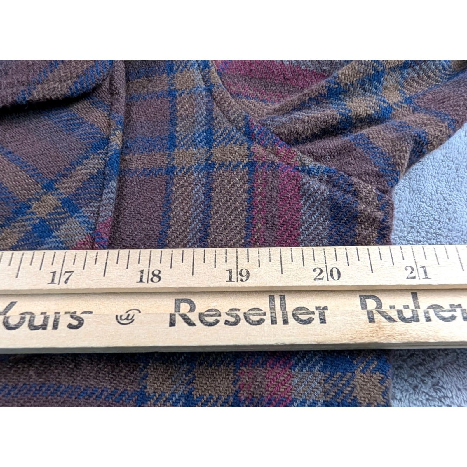 RVCA RVCA Shirt Mens Regular Brown Plaid Button-Up Long Sleeve Large Wool/Cotton Flannel Button-Down Western Theme Size US L / EU 52-54 / 3 - 7 Thumbnail