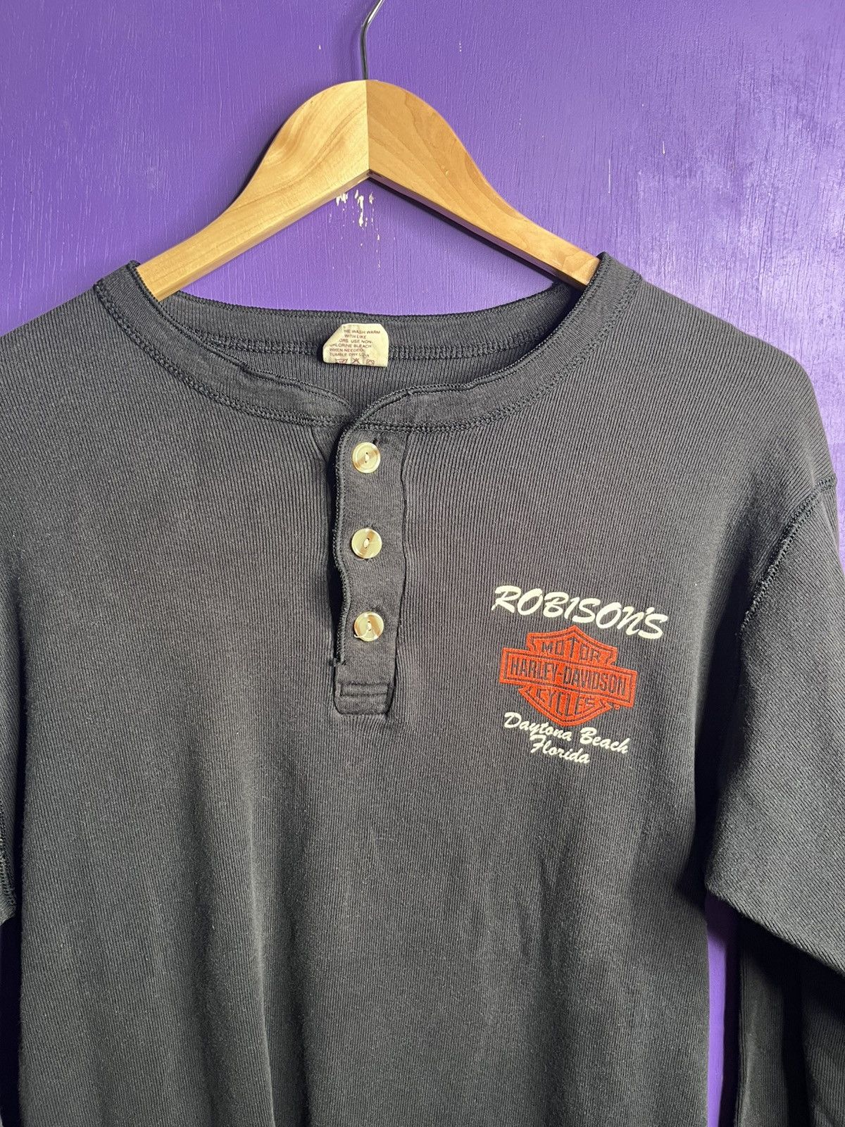 Harley Davidson × Vintage Vintage 80s Harley Davidson Robinsons undershirt Size US M / EU 48-50 / 2 - 3 Thumbnail