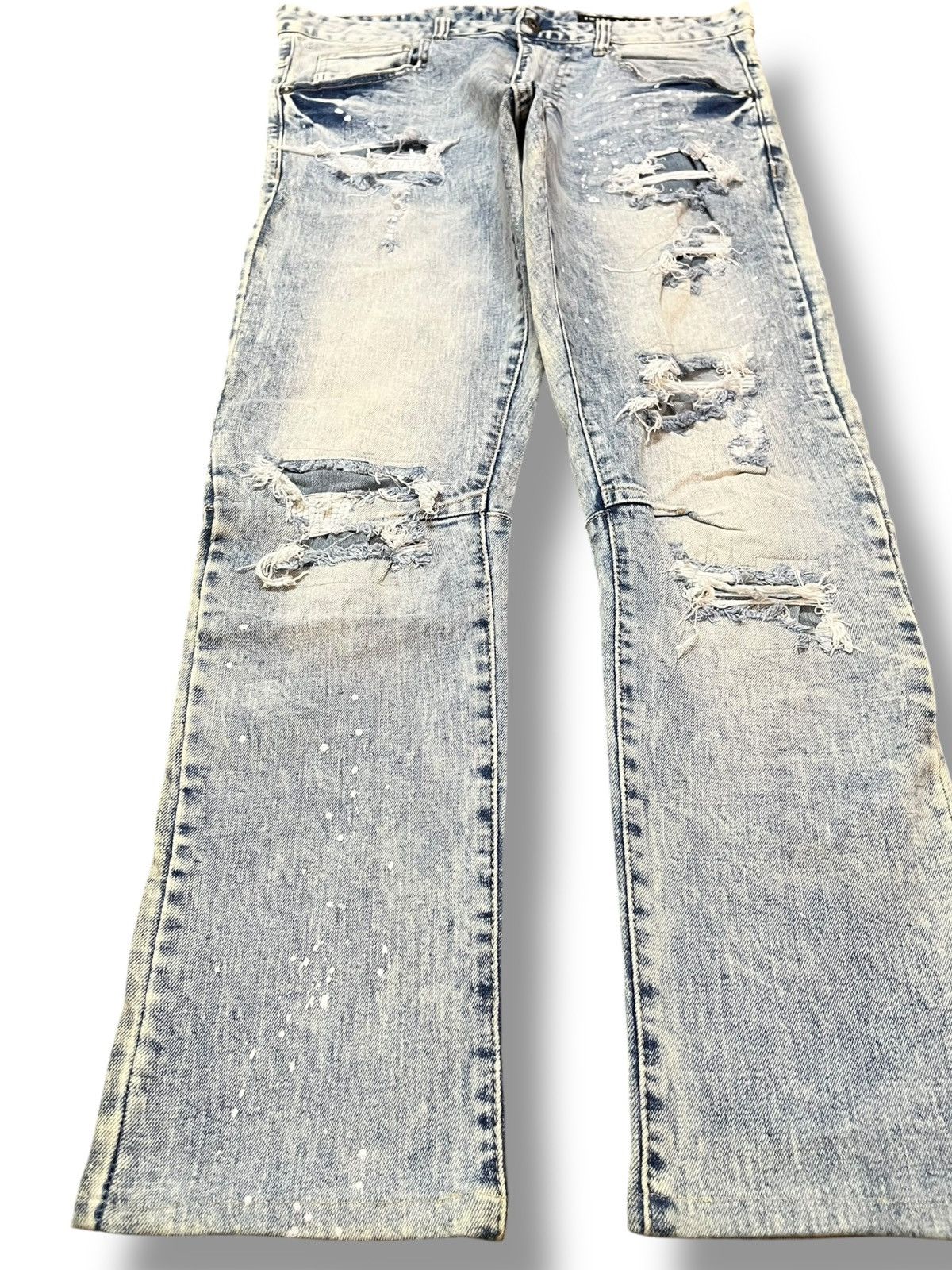 Smoke Rise Vintage Smoke Rise Acid Wash Ashes Ripped Distressed Denim Size US 33 - 3 Thumbnail