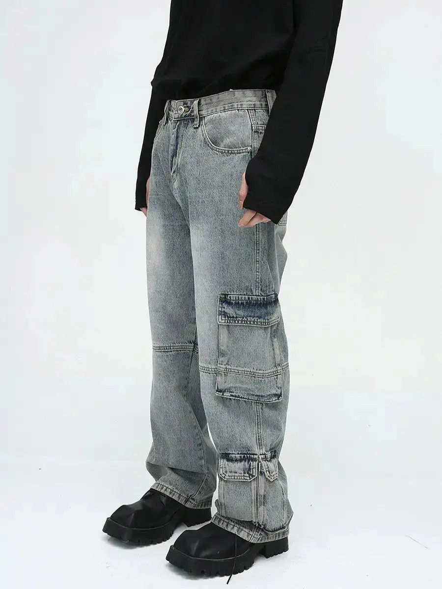 Japanese Brand Retro loose high street pocket jeans Size US 32 / EU 48 - 1 Thumbnail