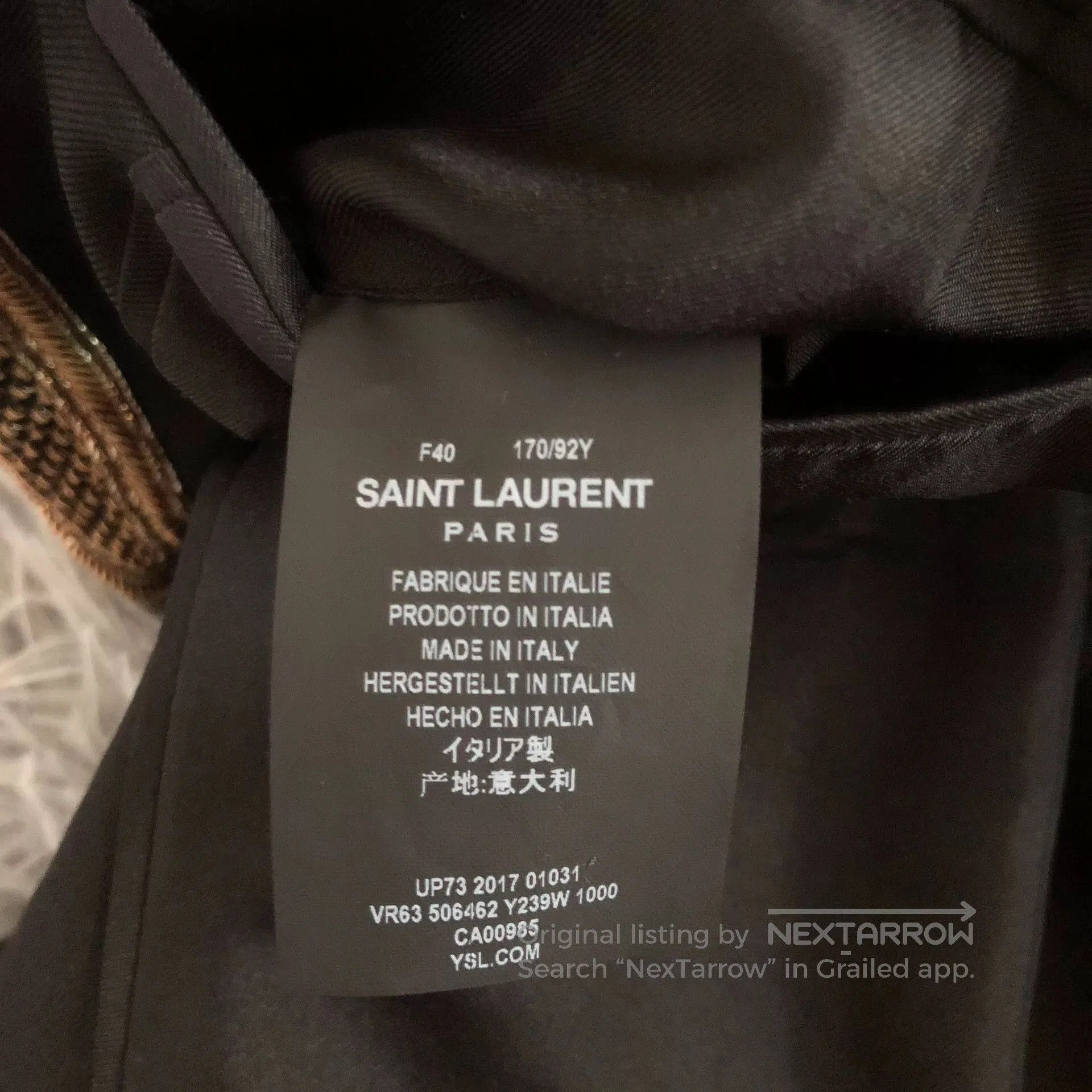 Saint Laurent Paris Saint Laurent Gold Thread Wool Blazer. Size US M / EU 48-50 / 2 - 5 Thumbnail