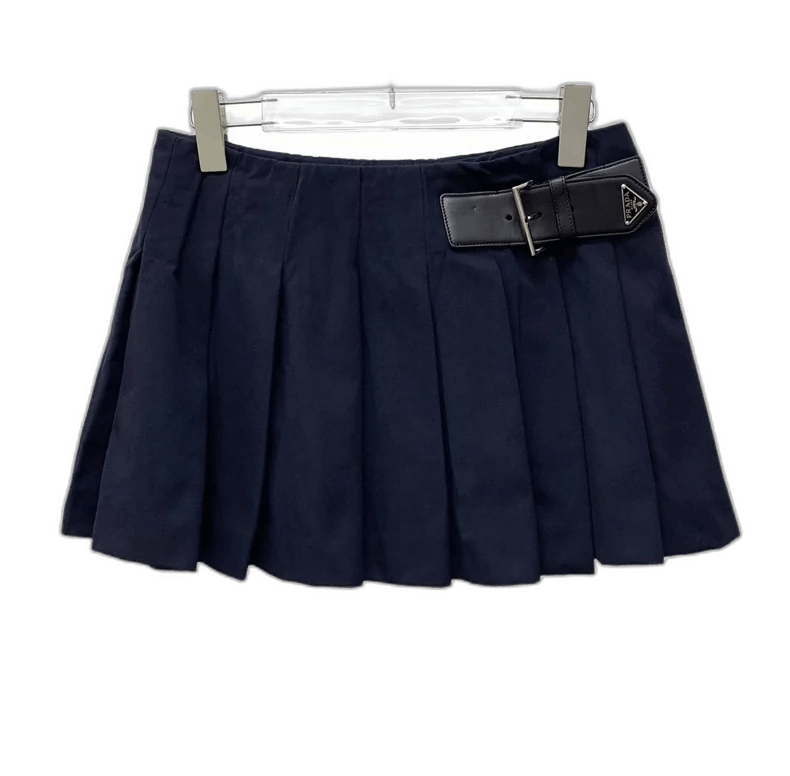 Prada Prada Pleated Skirt in Deep Blue Color -2505 Size 37" - 1 Thumbnail