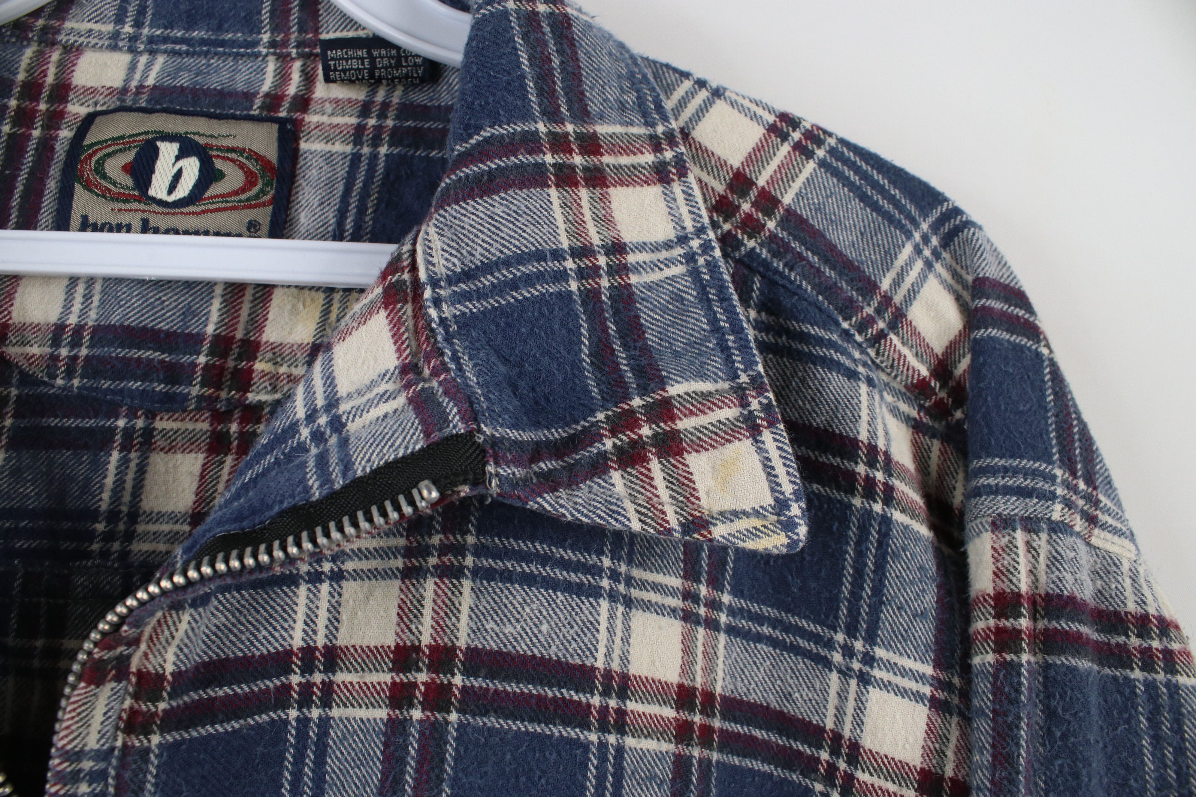 Vintage 90s Streetwear Flannel Collared Pullover Polo Polos