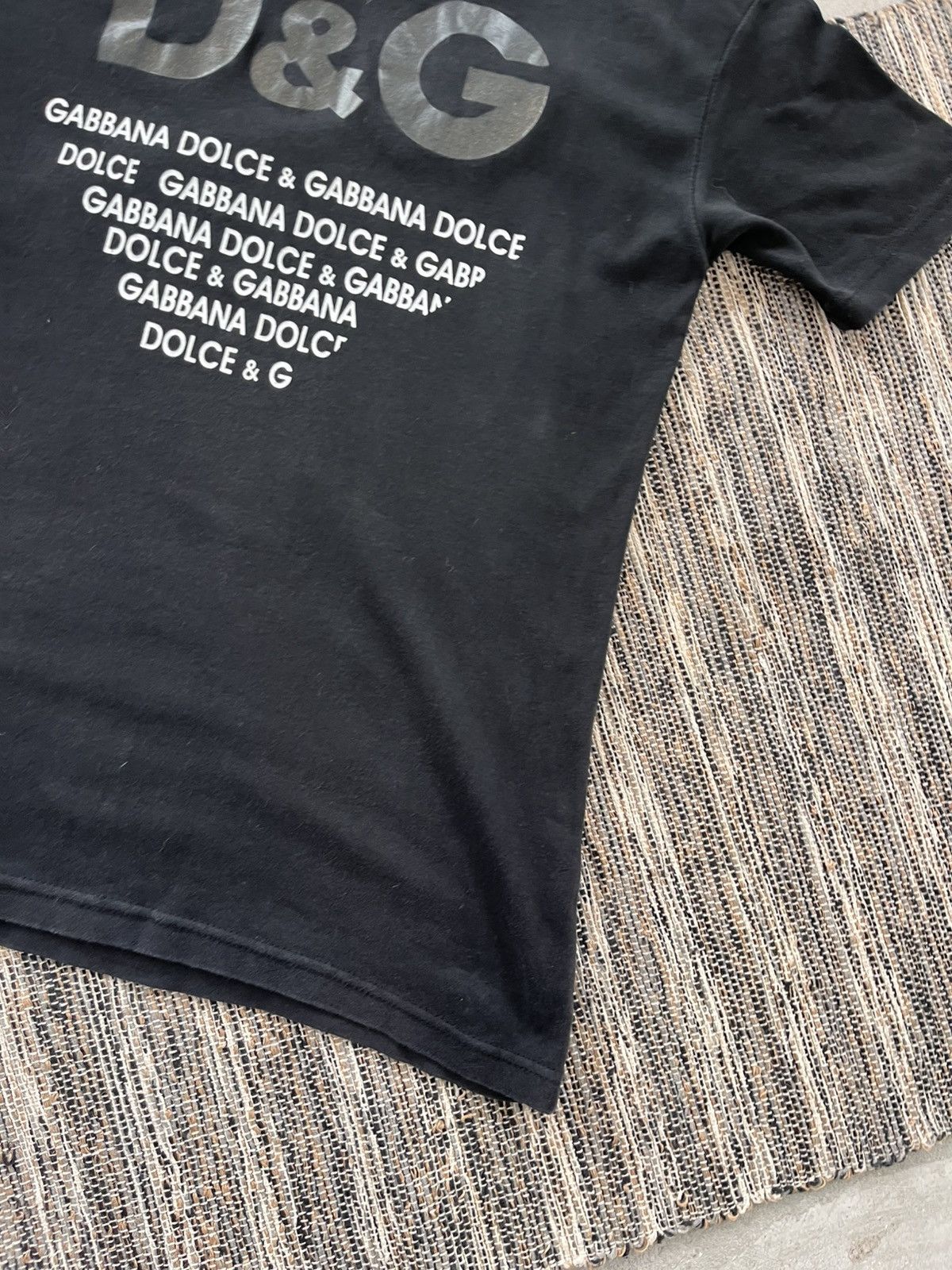 Dolce & Gabbana Vintage Dolce Gabbana style Slim Black Tshirt Big logo Y2K Size US L / EU 52-54 / 3 - 6 Thumbnail