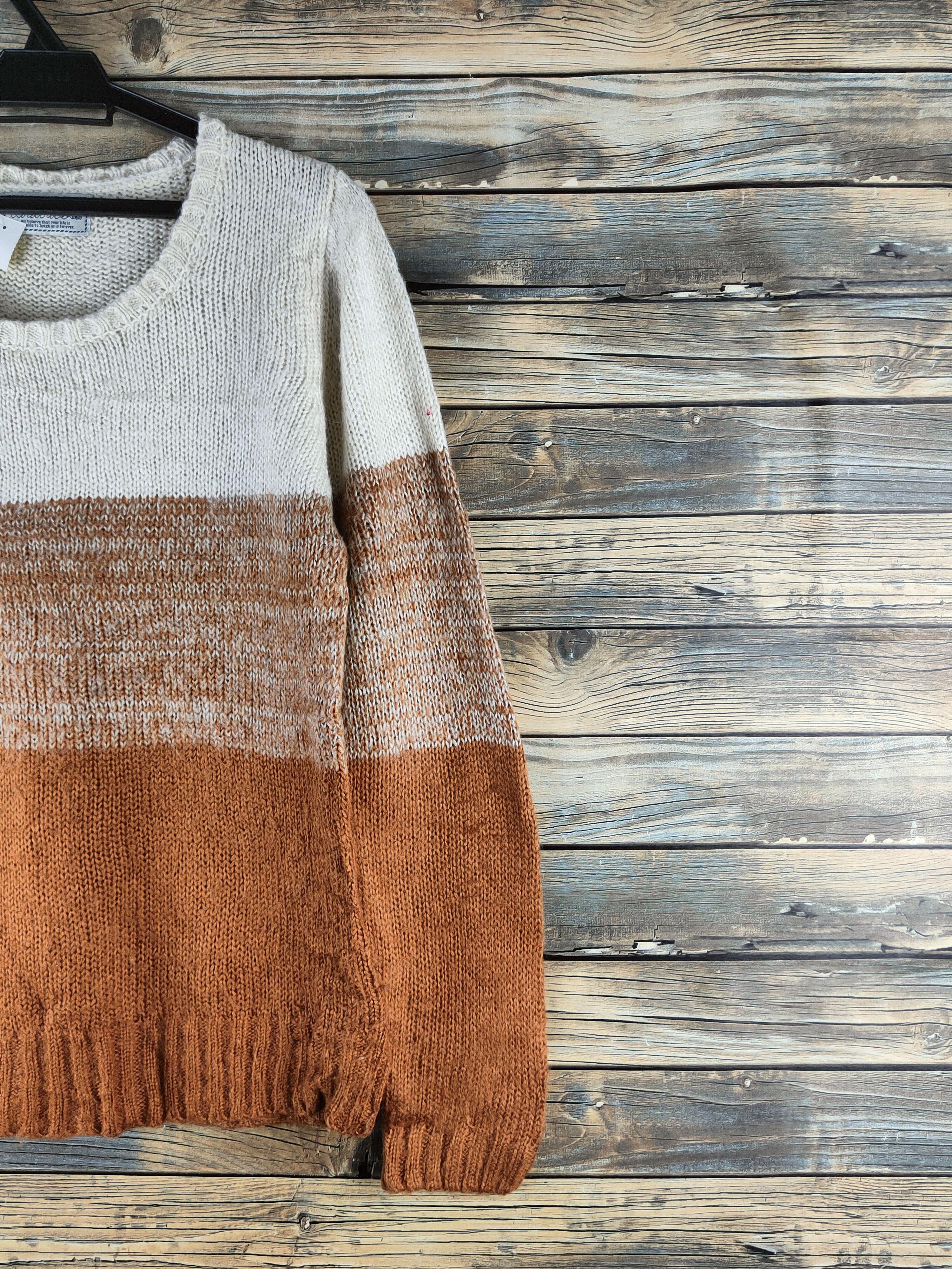 Japanese Brand DL Word Broken Brown Knitwear Sweatshirts #46-974 Size M / US 6-8 / IT 42-44 - 5 Thumbnail