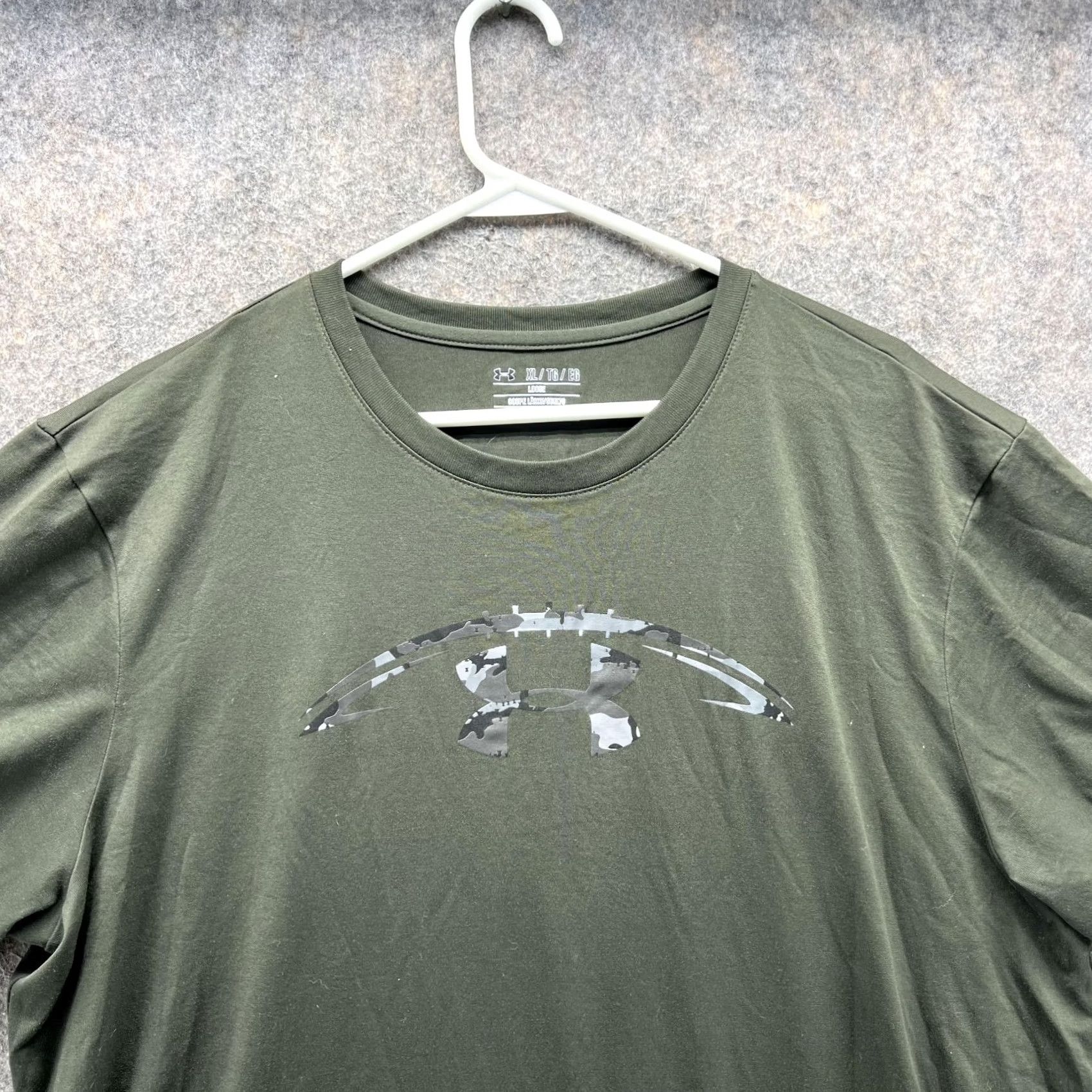 Under Armour Under Armour Shirt Men XL Green Camouflage Short Sleeve Crew Neck HeatGear Athletic Regular Fit Size US XL / EU 56 / 4 - 2 Thumbnail