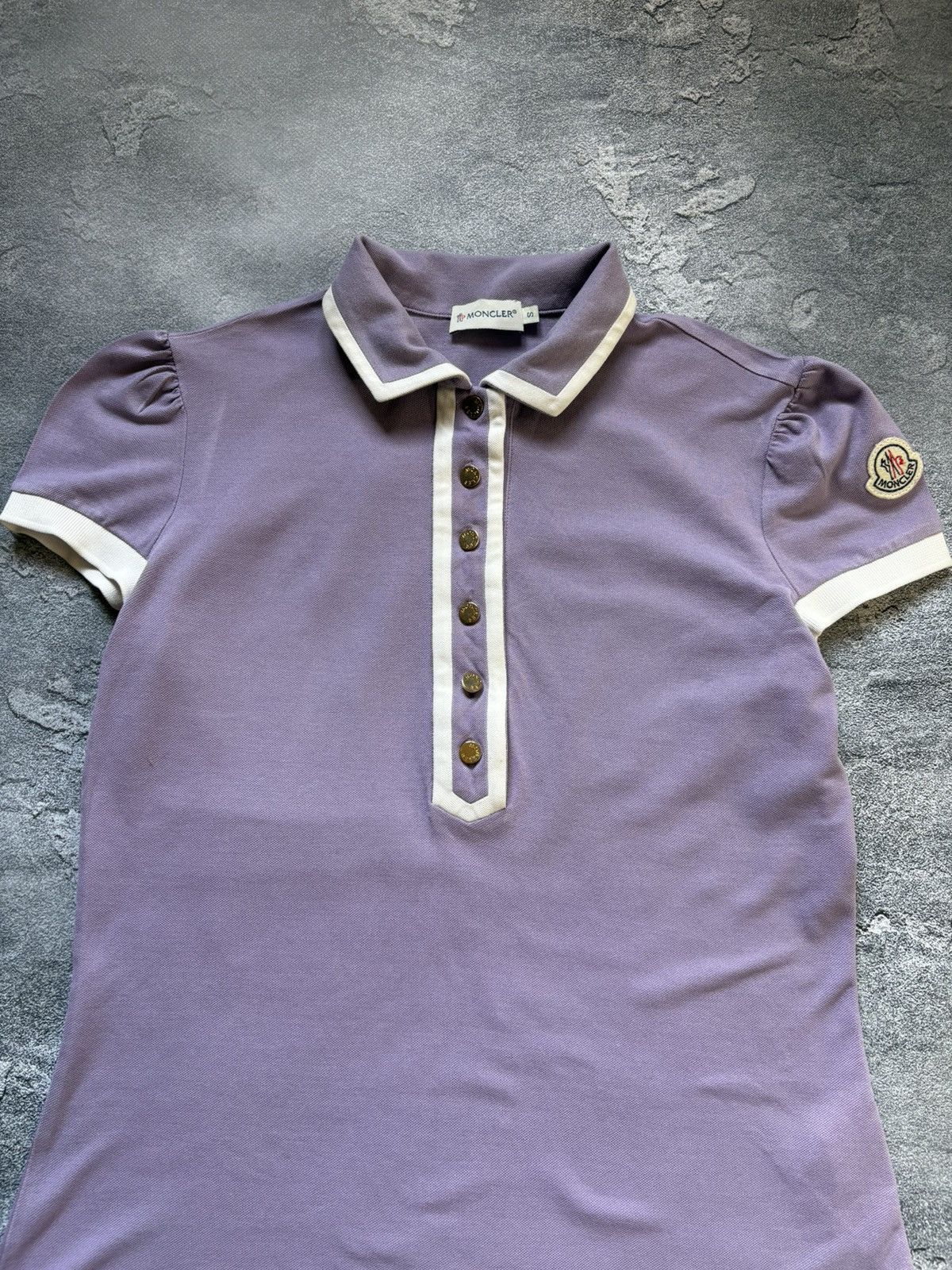 Moncler Moncler Luxury Woman’s Purple Polo Button Up Size S / US 4 / IT 40 - 4 Thumbnail