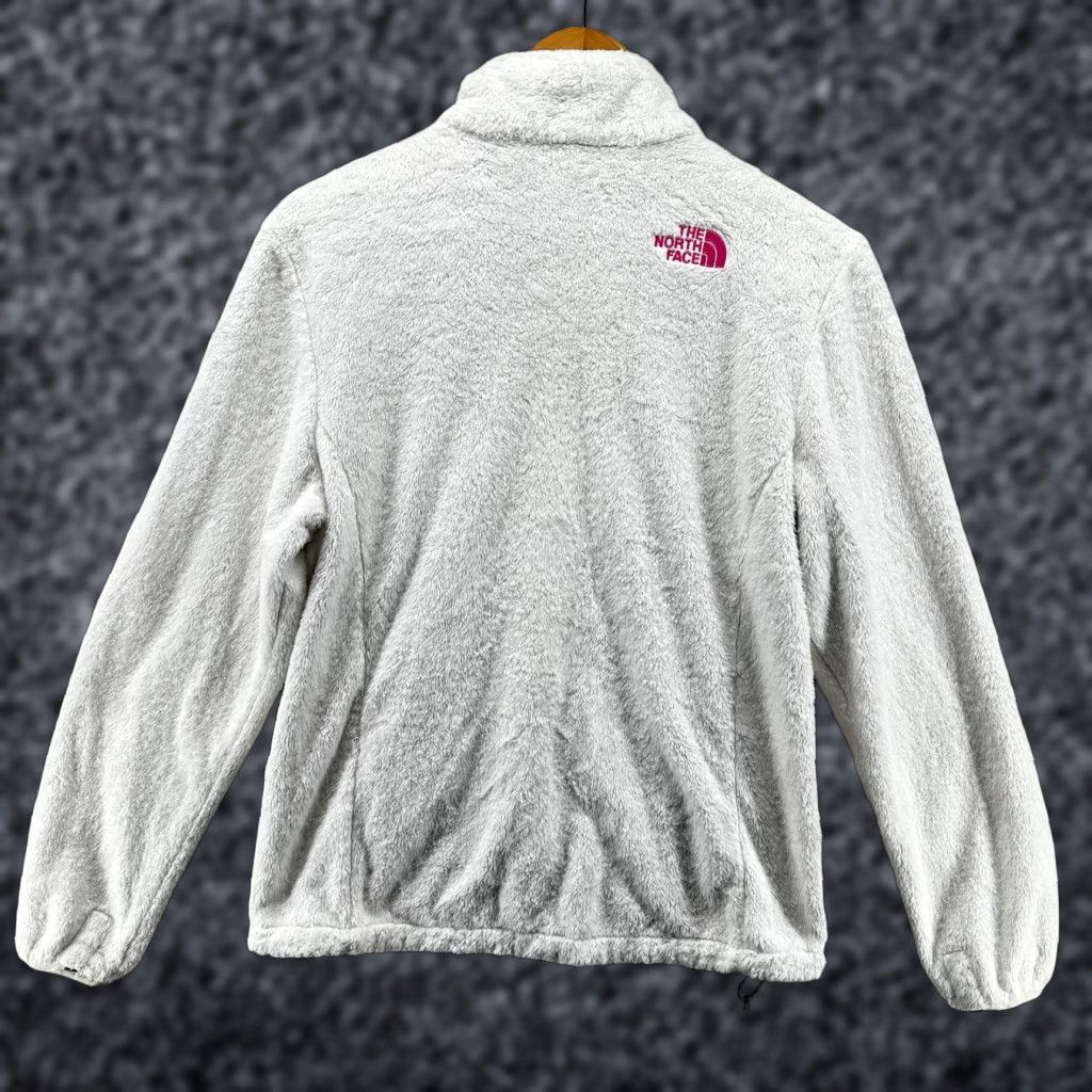 The North Face The North Face Jacket Women's White Medium Fuzzy Fleece Full Zip Pockets Size M / US 6-8 / IT 42-44 - 1 Thumbnail
