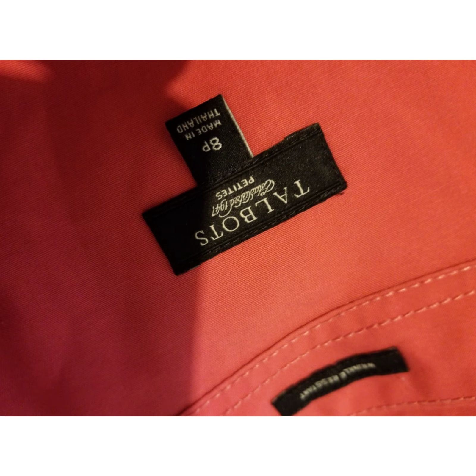 Talbots Womens Talbots Blouse Shirt 8P Petite Red Button Size M / US 6-8 / IT 42-44 - 4 Thumbnail