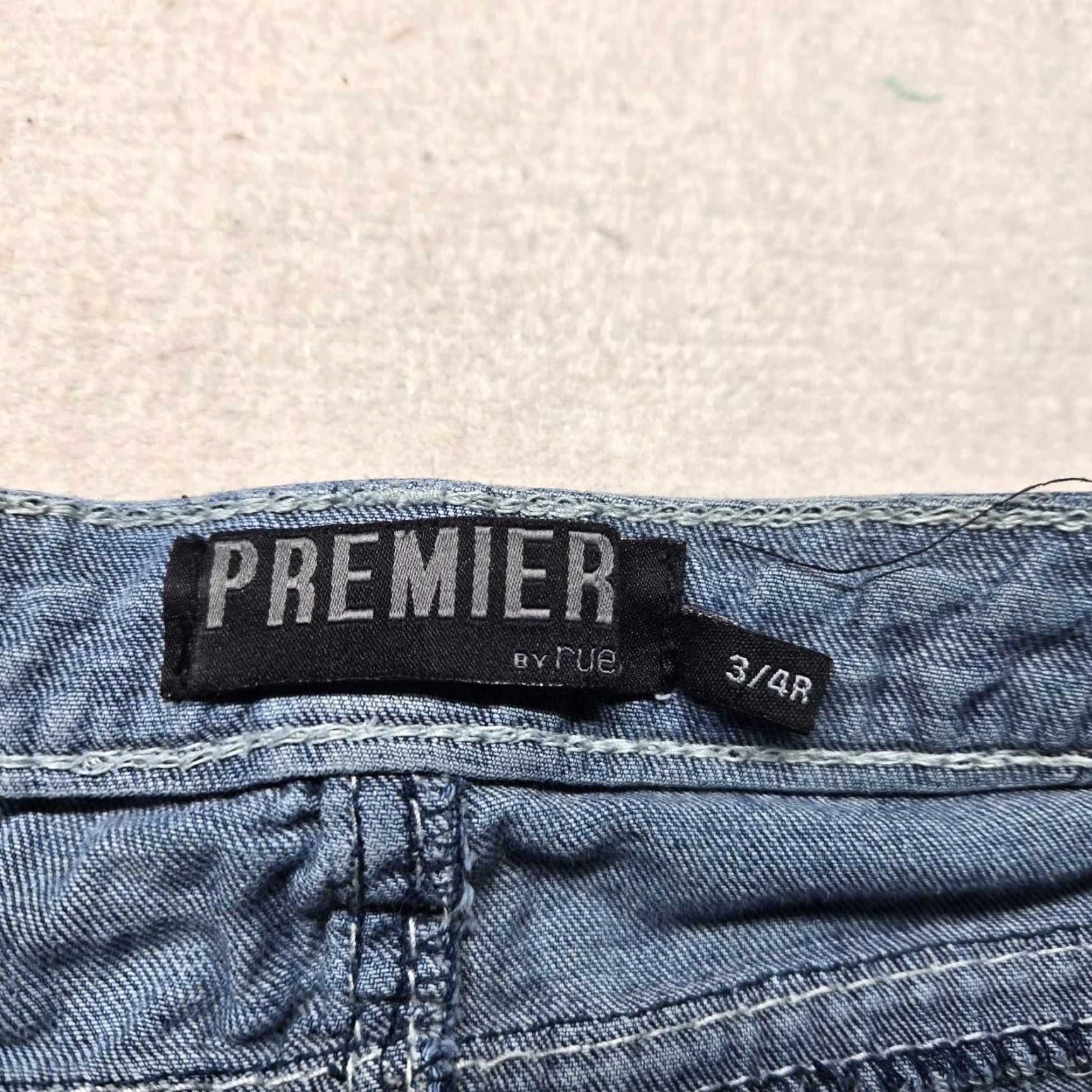 Denime Vintage Premiere Womens Jeans Low Rise Light Blue Stretch Bootcut 4 Adult Denim Size 27" / US 4 / IT 40 - 4 Thumbnail