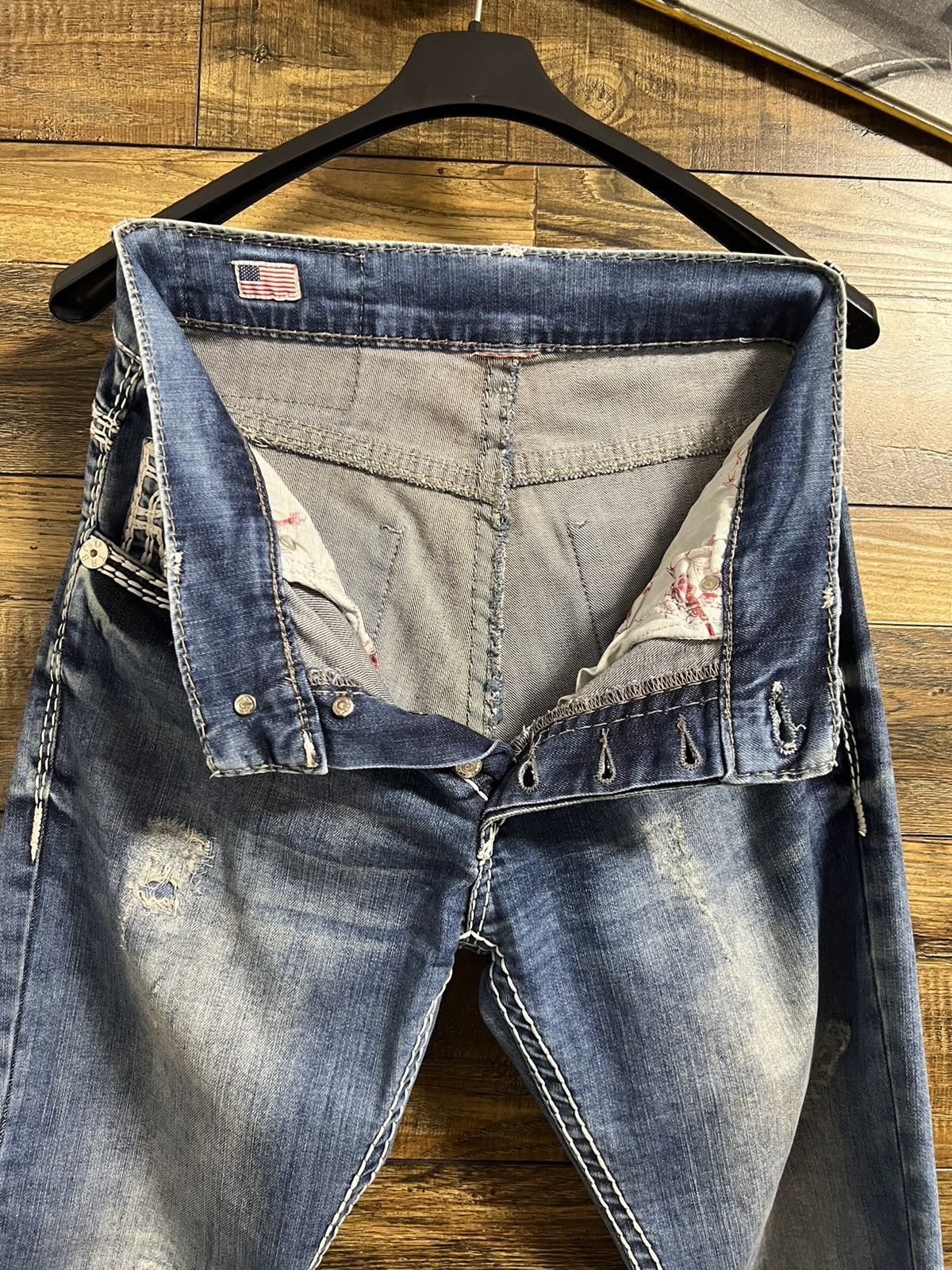 True Religion TRUE RELIGION MADE IN USA Vintage Y2K Denim Jeans Size US 32 / EU 48 - 15 Thumbnail