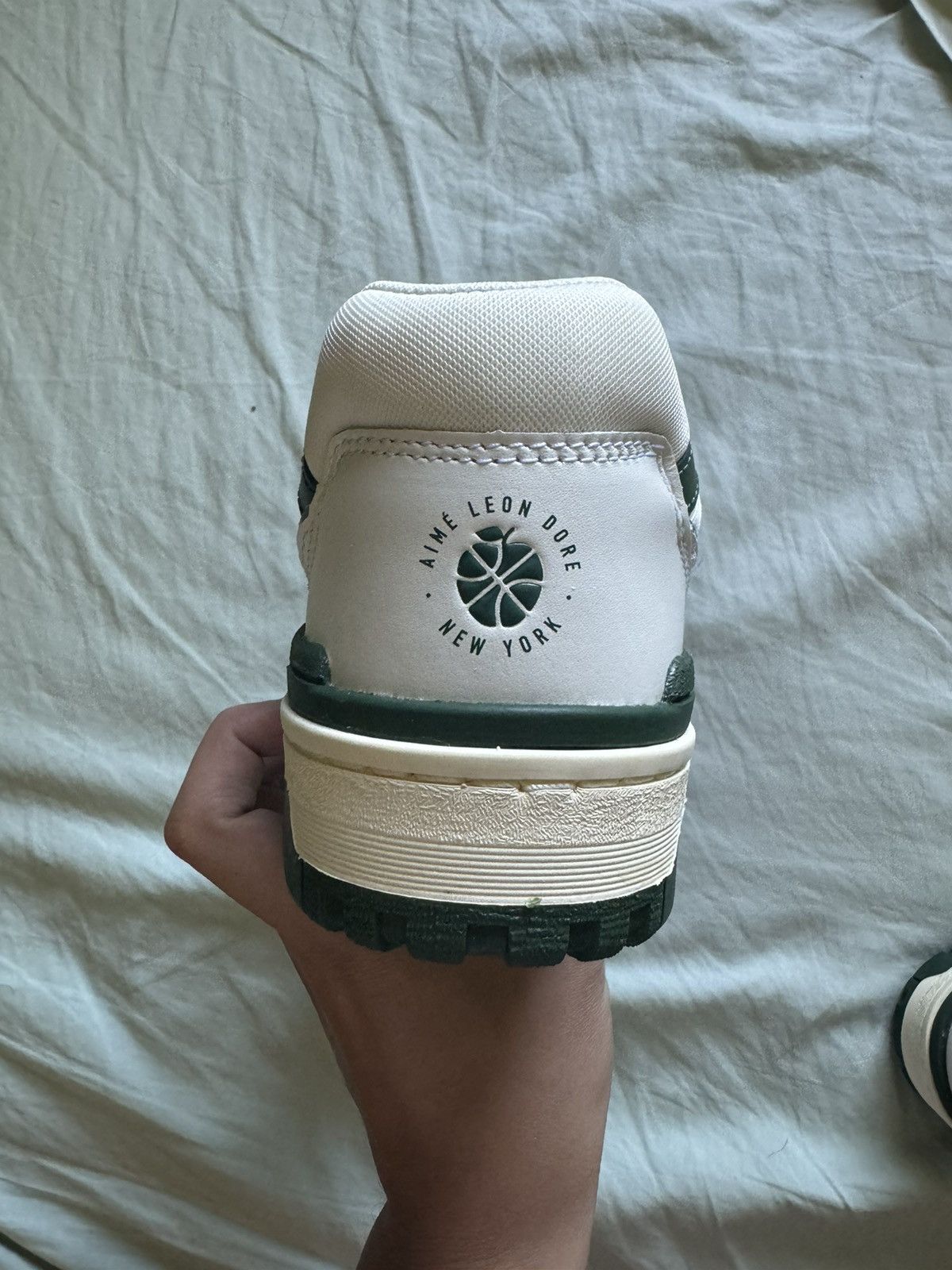 Aime Leon Dore × New Balance *NEW* Aime Leon Dore 550 White Green Vintage Sneakers Size US 9 / EU 42 - 4 Thumbnail