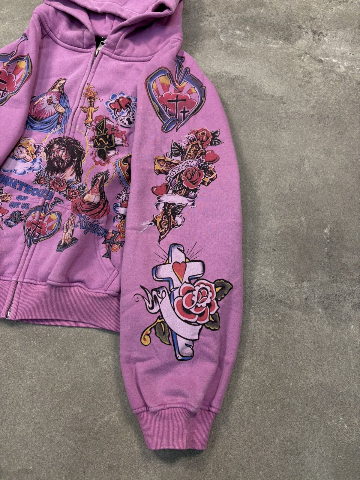 Other Righteous Risen King Zip Up Hoodie, Purple Size US XL / EU 56 / 4 - 6 Thumbnail