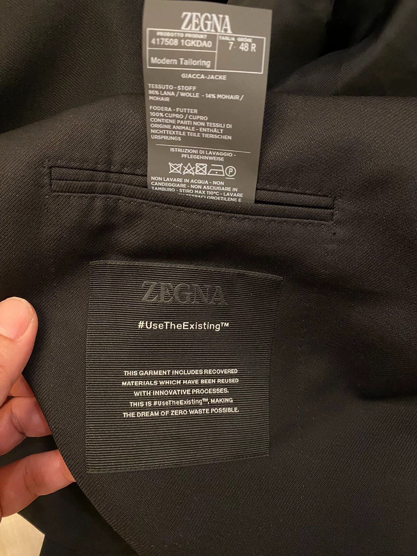 Ermenegildo Zegna Zegna New Swiss Made Runway Wool & Mohair Blazer Size 48R - 7 Thumbnail
