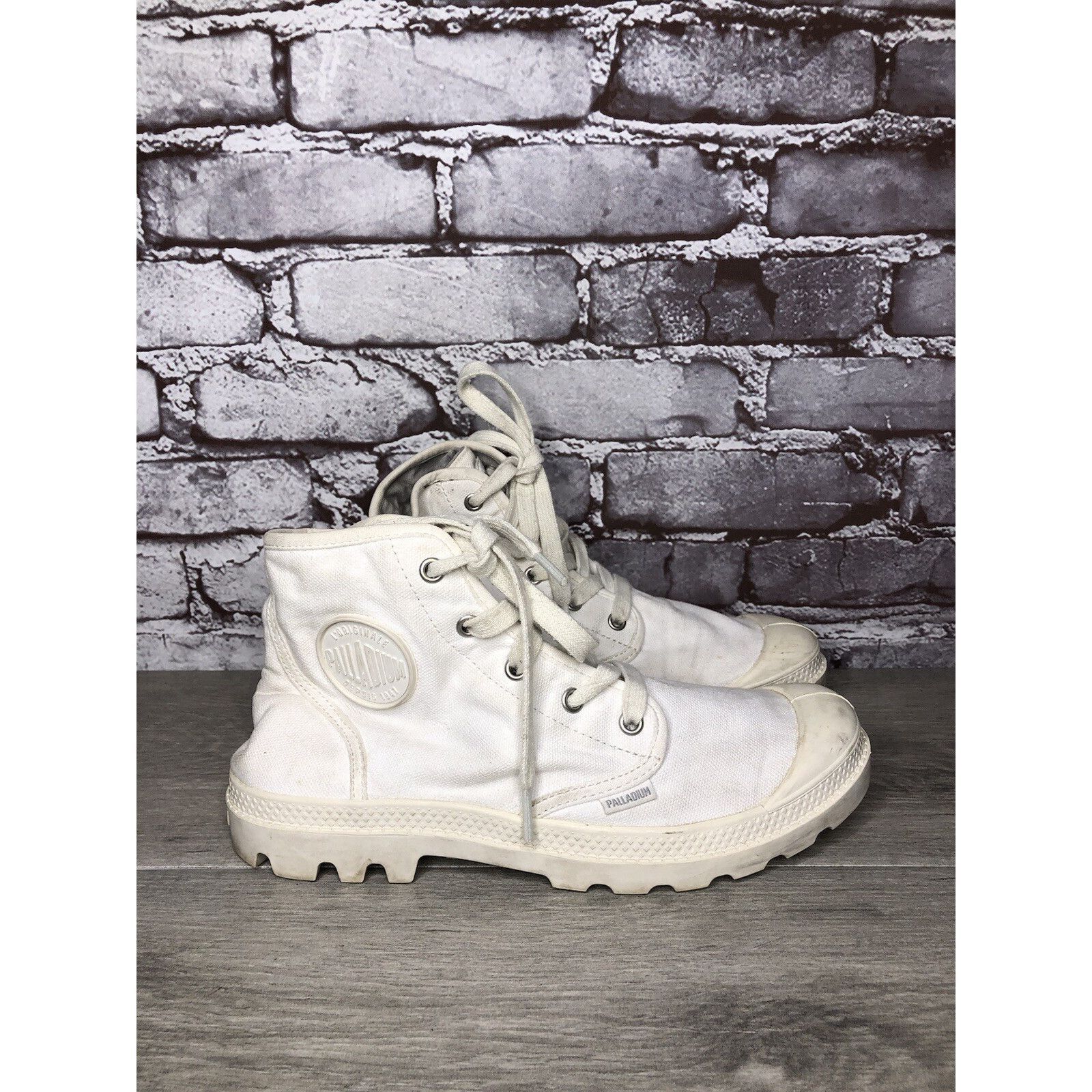 Palladium Palladium Pampa Hi White Canvas Fabric Lace Up Combat Boots Size US 9 / IT 39 - 2 Thumbnail