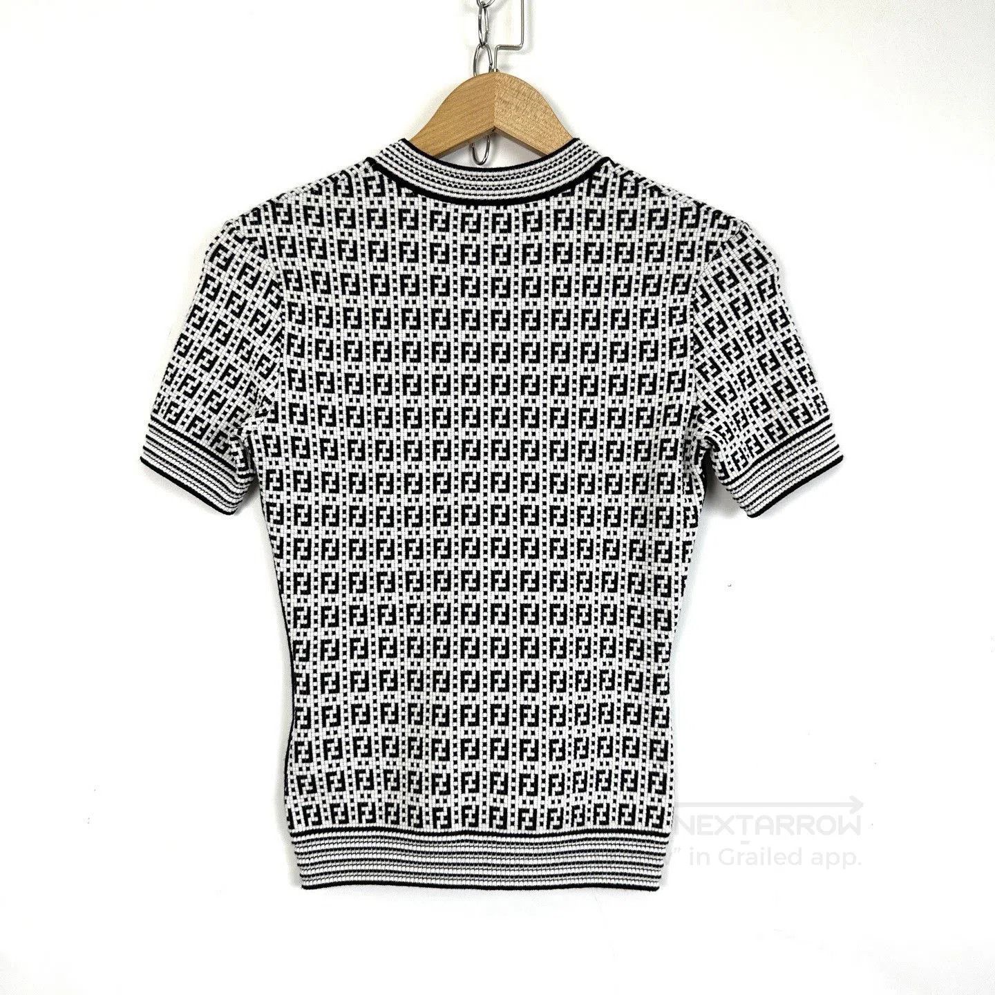 Fendi Fendi Double F Logo Knit Short-Sleeve. Size S / US 4 / IT 40 - 2 Thumbnail