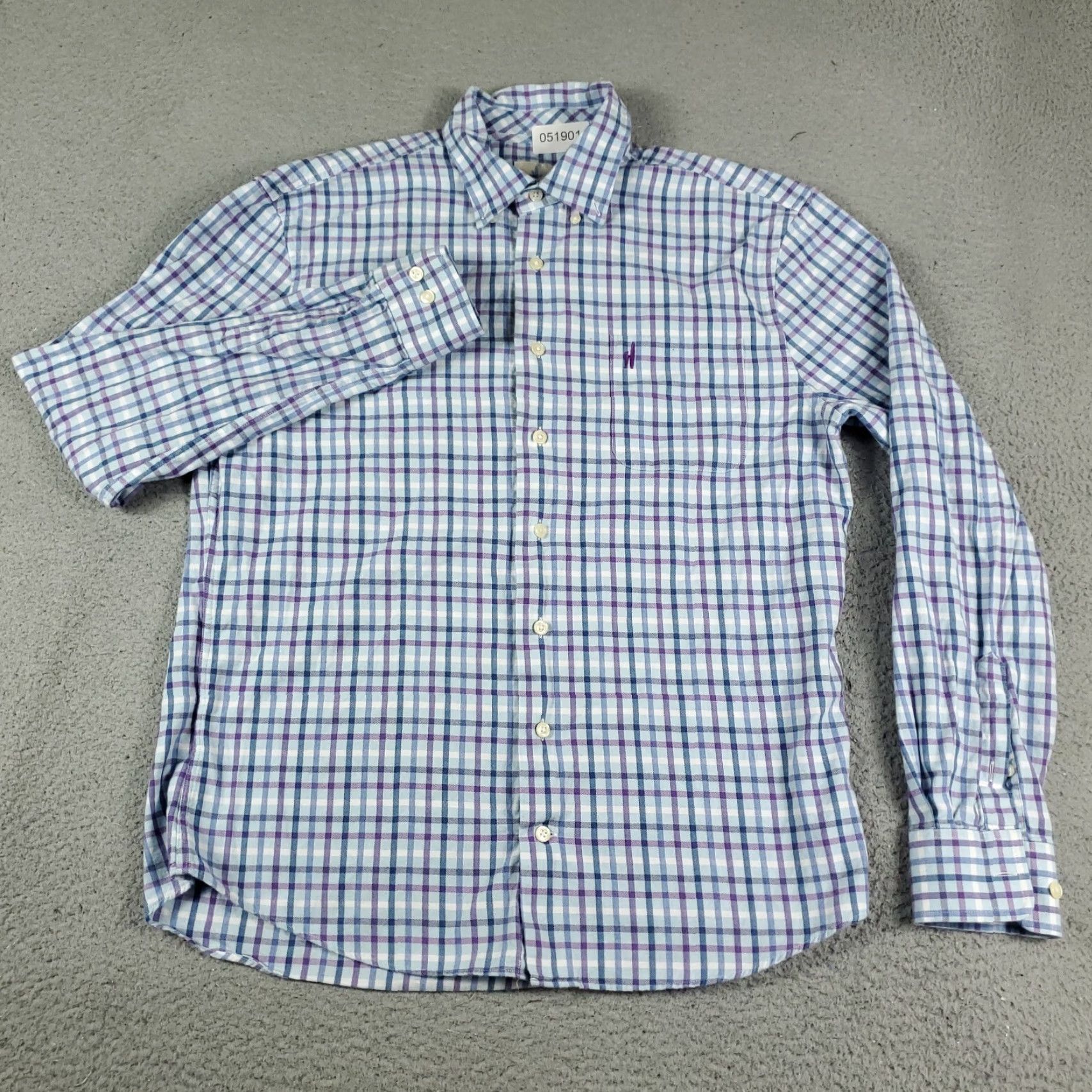johnnie-O Johnnie-O Button-Up Shirt Mens Medium Blue Check Long Sleeve Casual Classic Size US M / EU 48-50 / 2 - 3 Thumbnail