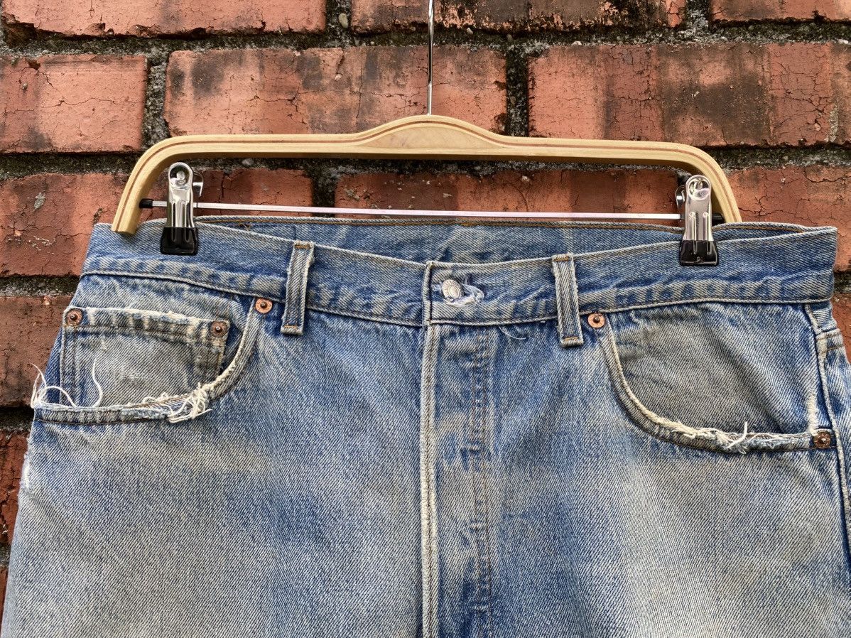 Levi's Vintage Clothing W35x27.5 Vintage levi's 501 distressed made in USA Size US 35 - 4 Thumbnail