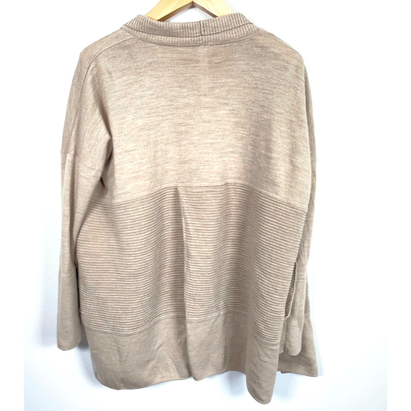 Lululemon Lululemon Cardigan Sit In Lotus Open Front Beige Merino Wool 8 Women's Size M / US 6-8 / IT 42-44 - 2 Thumbnail