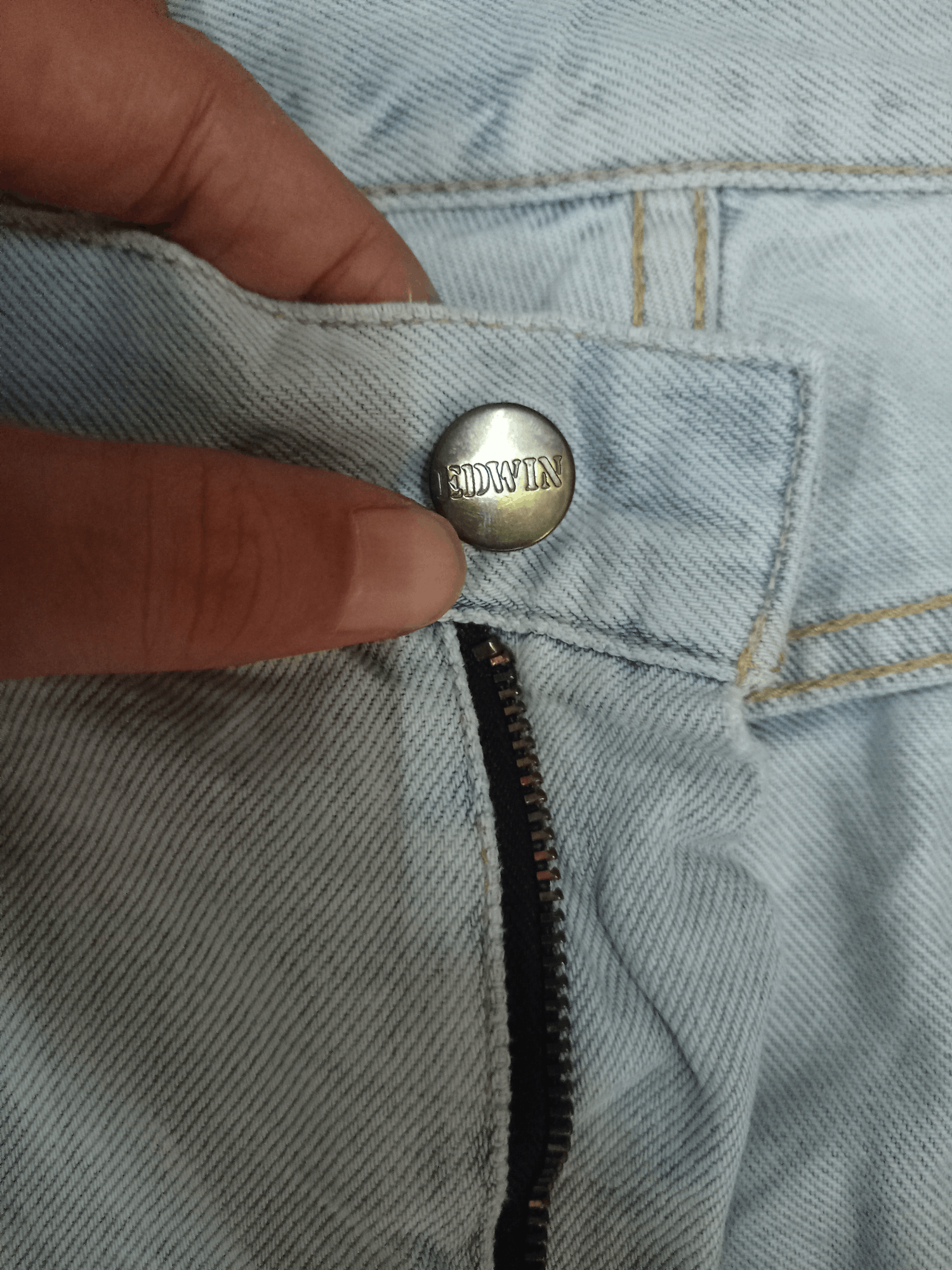 Edwin × Japanese Brand 1993 Edwin Frontier Vintage Orange Tab Loose Jeans Size US 33 - 3 Thumbnail