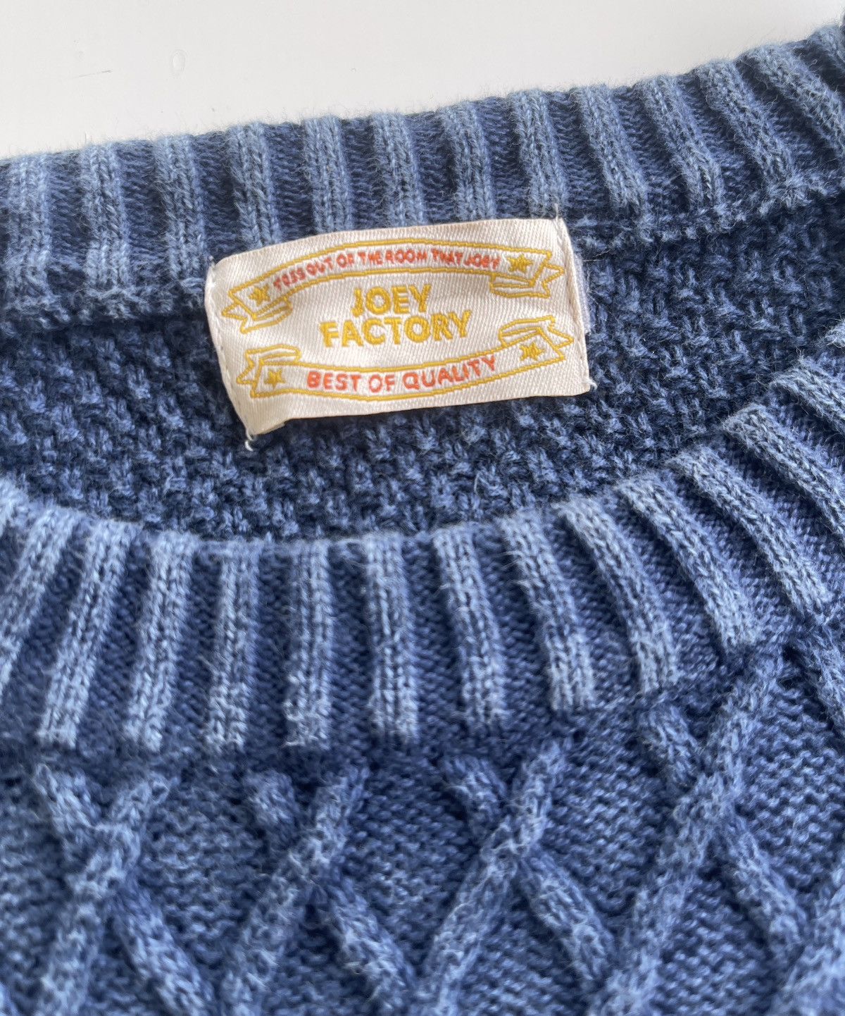 Vintage Joey Factory Cable Knit Indigo Jumper Sweater Size US S / EU 44-46 / 1 - 5 Thumbnail